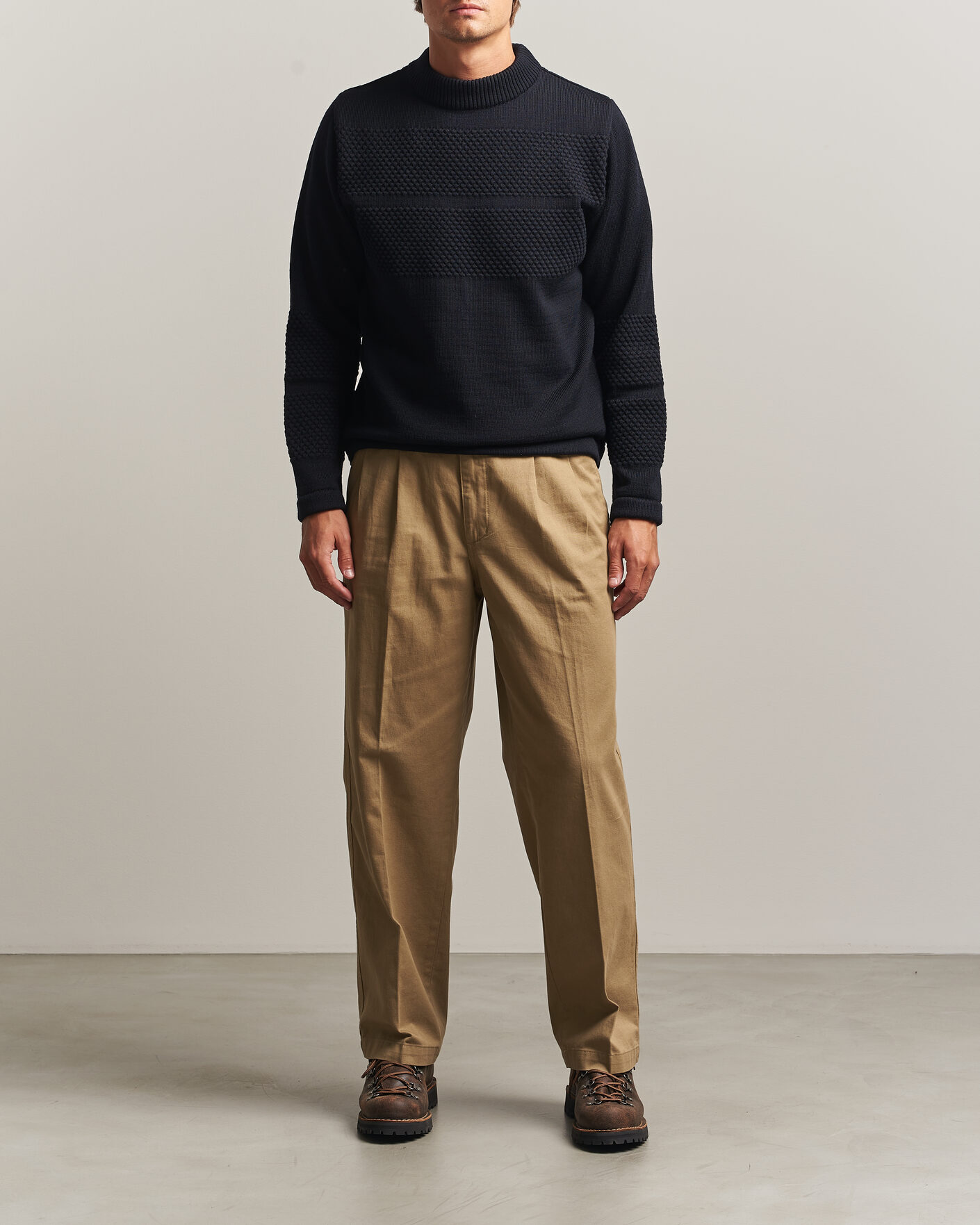 Herren | Pullover | S.N.S. Herning | Fisherman Mock Neck Navy Blue