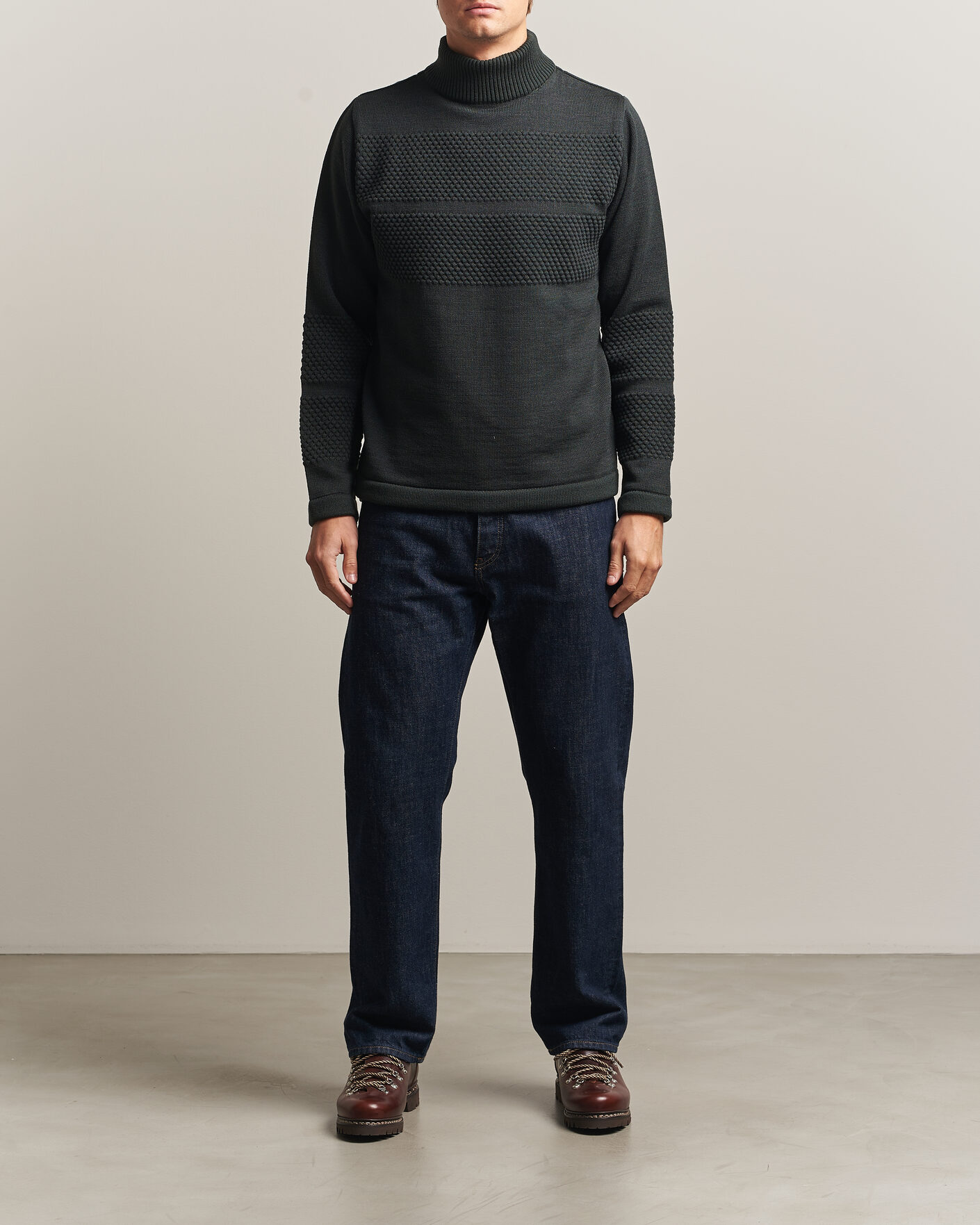 Herren | Pullover | S.N.S. Herning | Fisherman High Neck Terrain Green