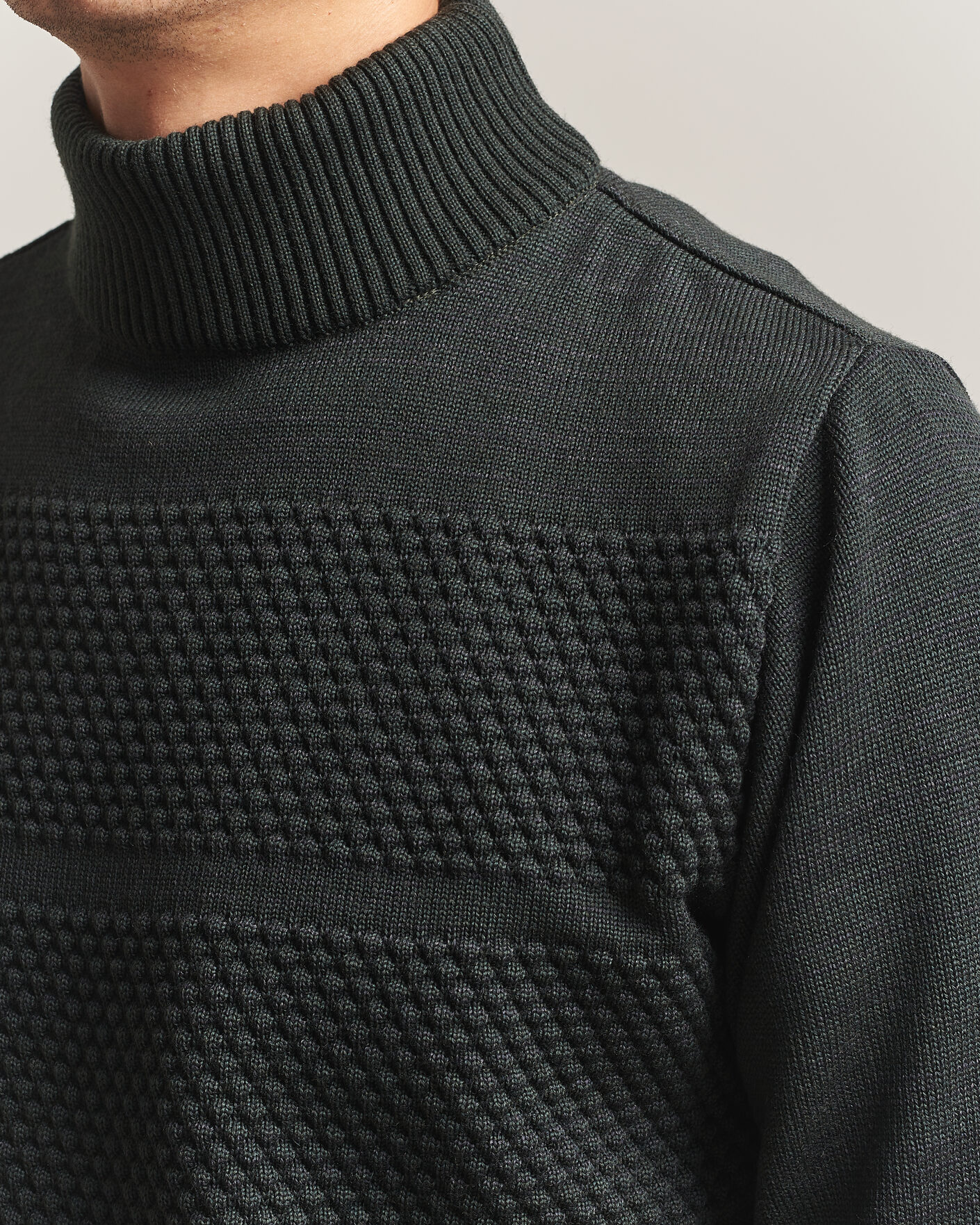 Herren | Pullover | S.N.S. Herning | Fisherman High Neck Terrain Green