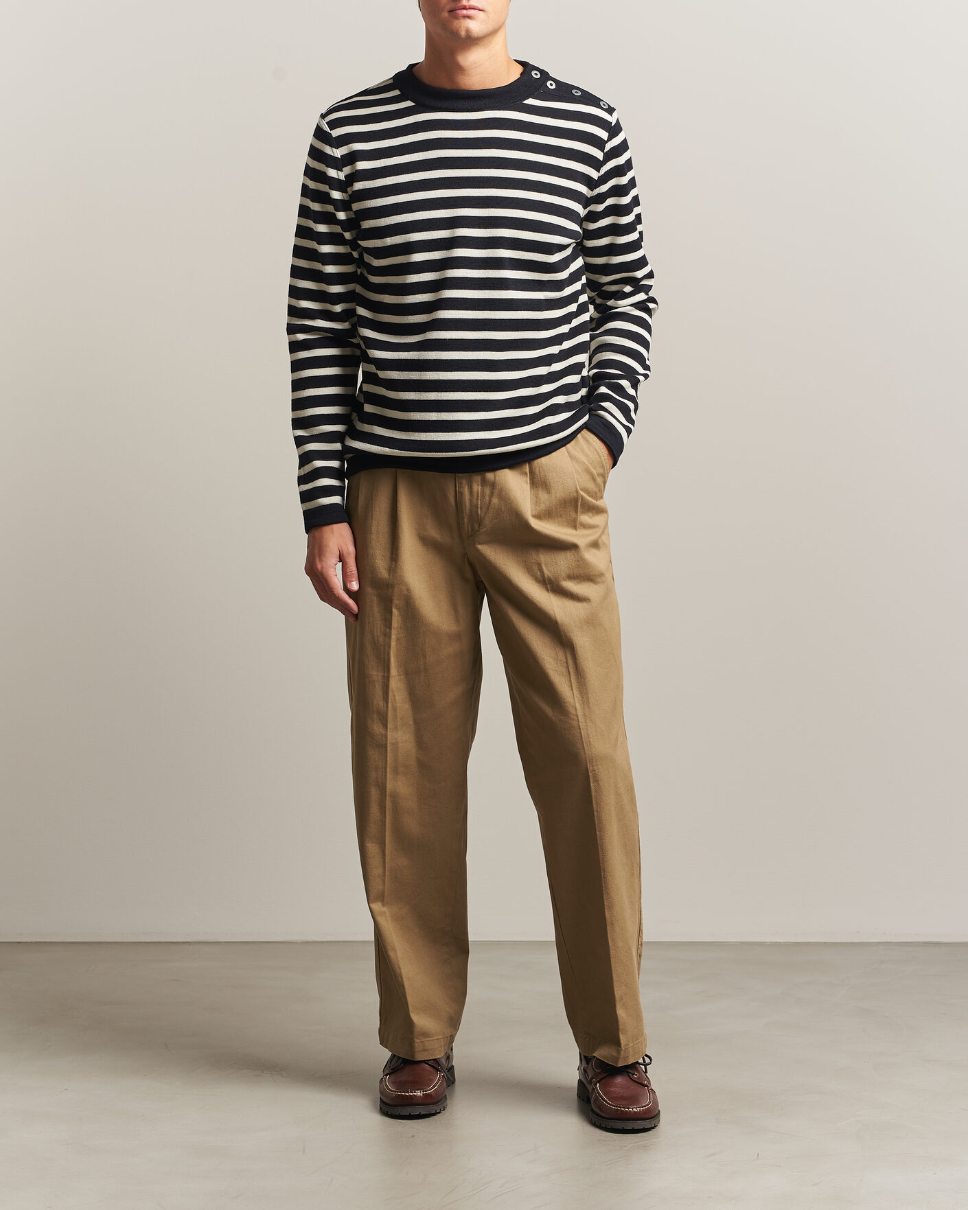 Herren | Pullover | S.N.S. Herning | Naval Crew Neck Navy/White