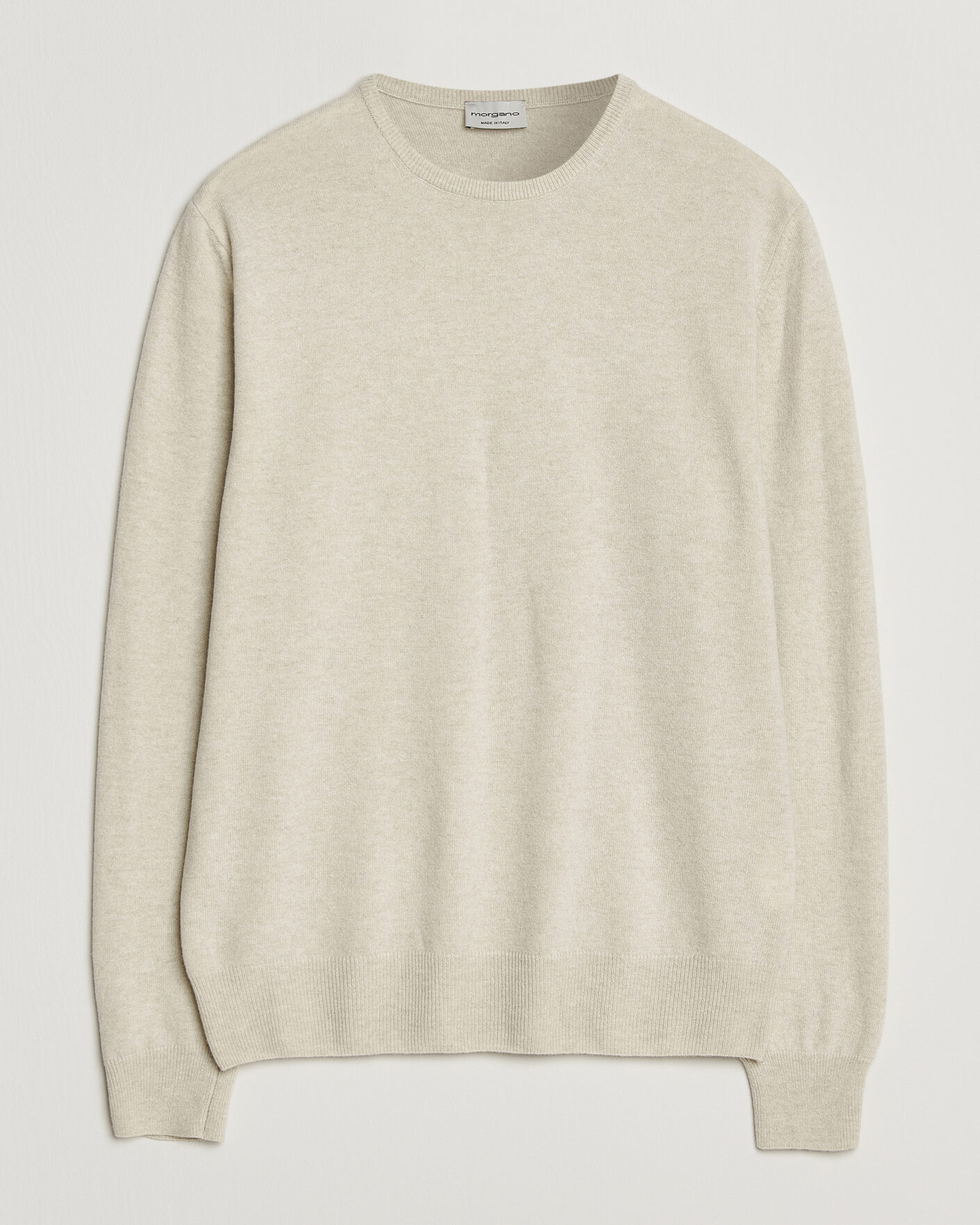 Herren | Pullover | Morgano | Wool/Cashmere Crewneck Beige