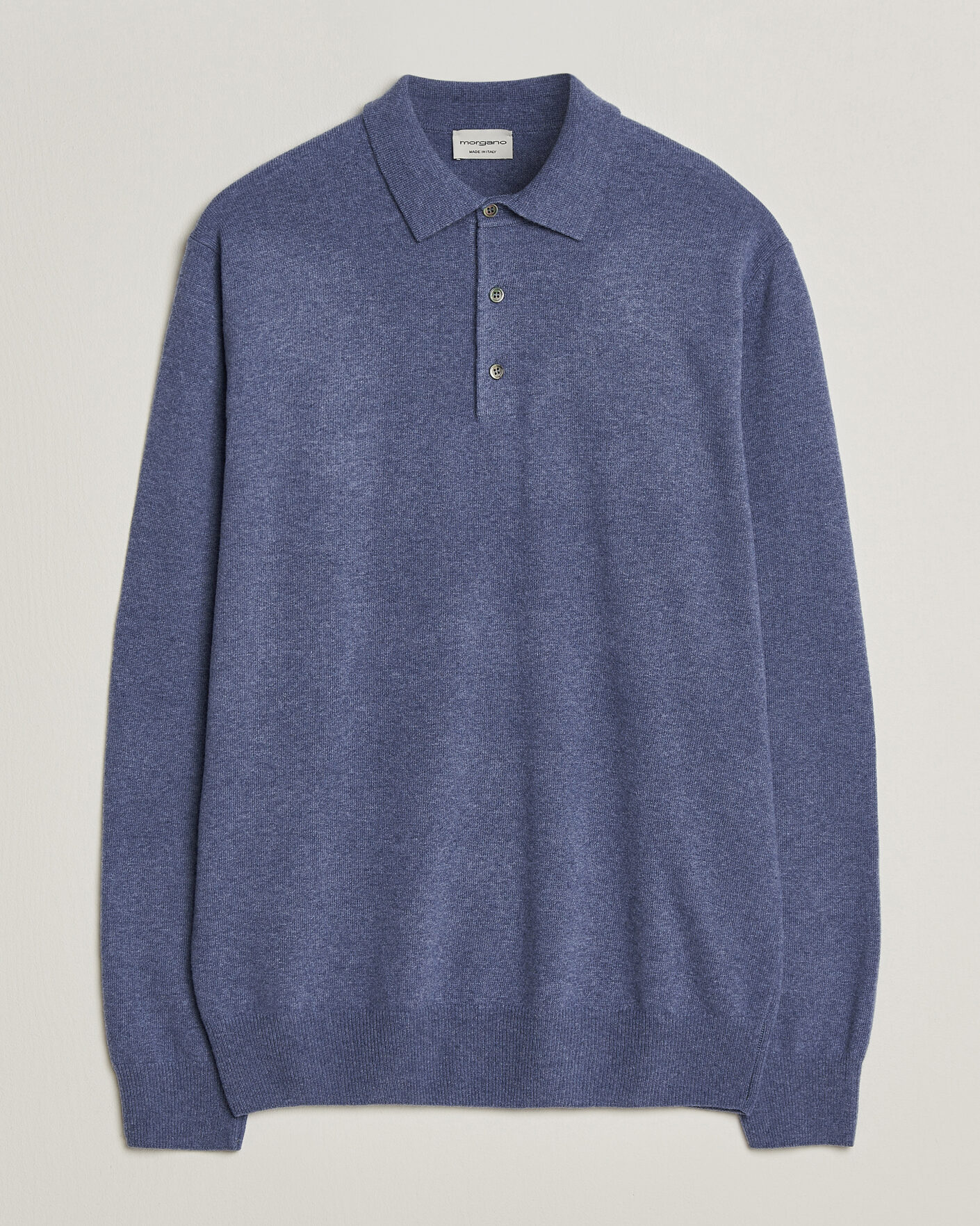 Herren | Pullover | Morgano | Wool/Cashmere Polo Mid Blue