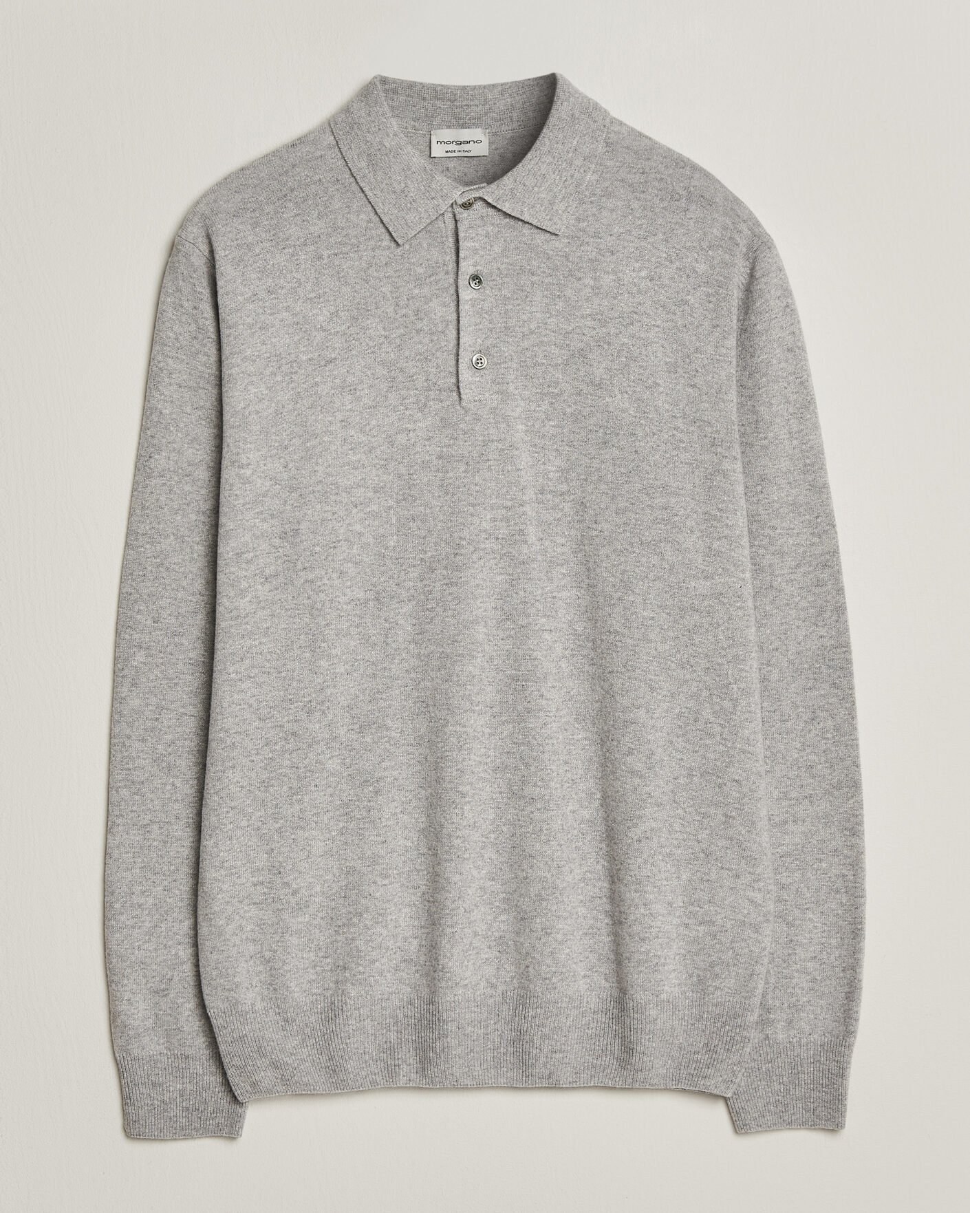 Herren | Pullover | Morgano | Wool/Cashmere Polo Mid Grey