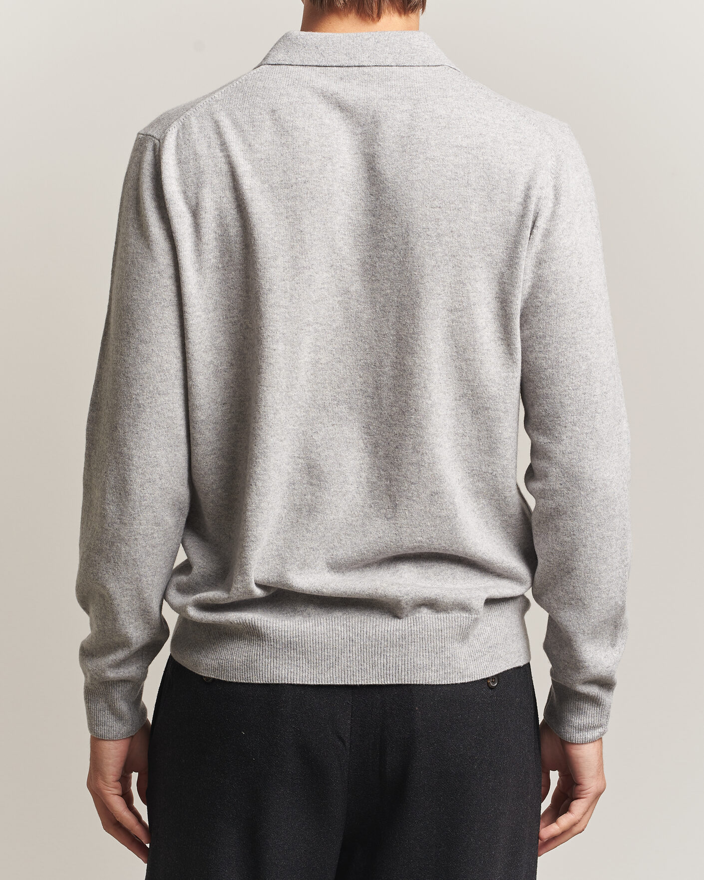 Herren | Pullover | Morgano | Wool/Cashmere Polo Mid Grey