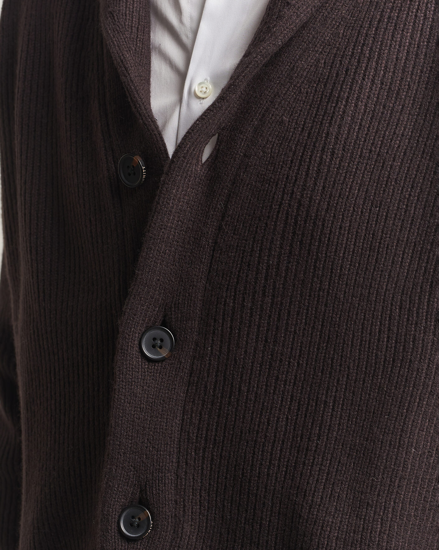 Herren | Pullover | Charles Tyrwhitt | Chunky Merino Shawl Neck Cardigan Chocolate