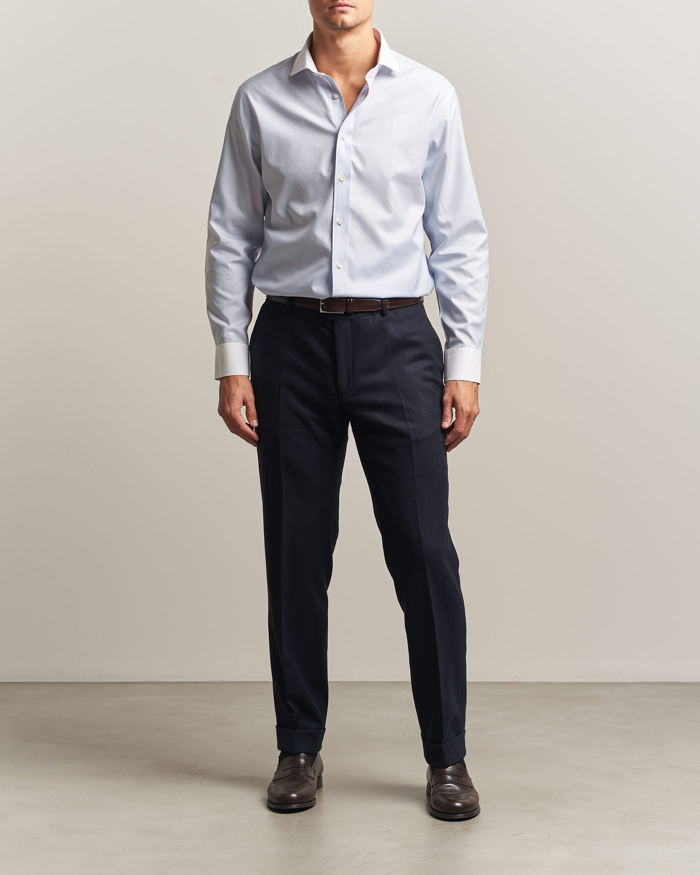 Herren | Hemden | Charles Tyrwhitt | Slim Fit Non Iron Plain Winchester Shirt Light Blue