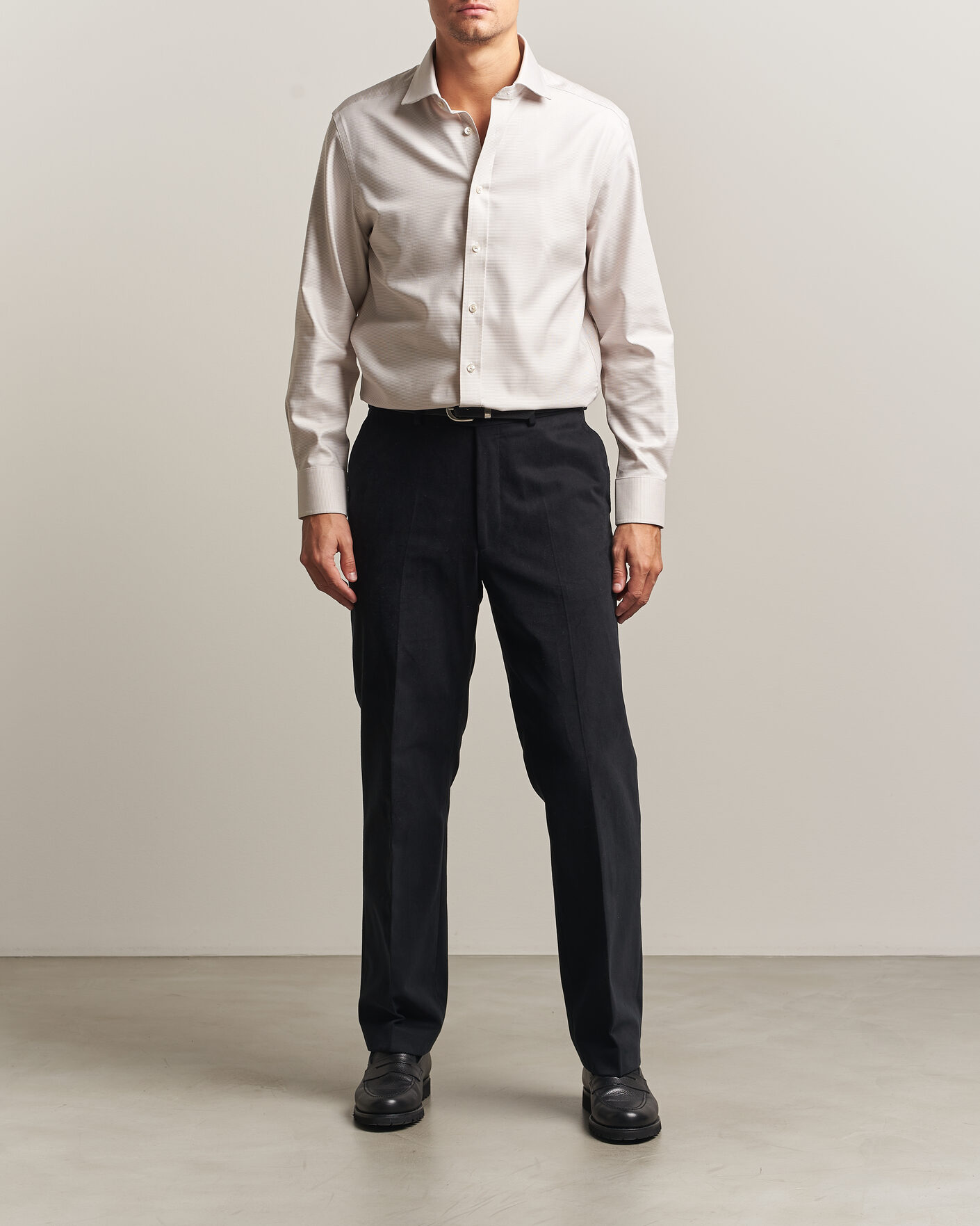 Herren | Hemden | Charles Tyrwhitt | Slim Fit Non Iron Trafalgar Weave Shirt Stone