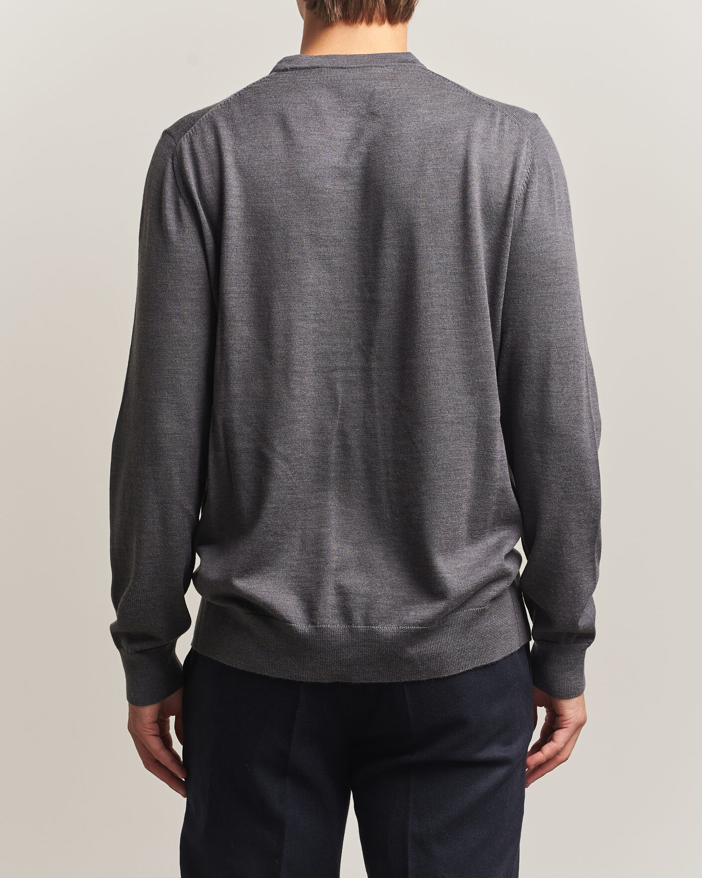 Herren | Pullover | Charles Tyrwhitt | Pure Merino Crew Neck Jumper Grey