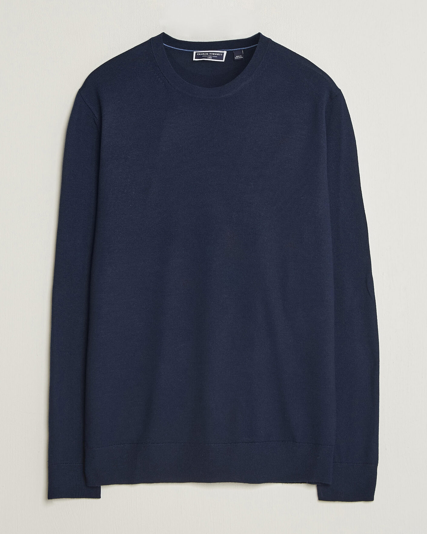 Herren | Pullover | Charles Tyrwhitt | Pure Merino Crew Neck Jumper Navy