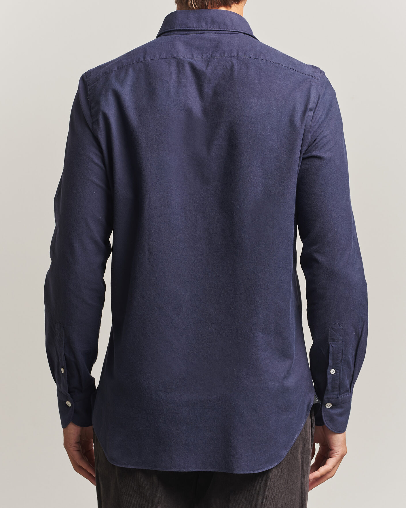 Herren | Hemden | Finamore Napoli | Gaeta Flannel Sport Shirt Navy