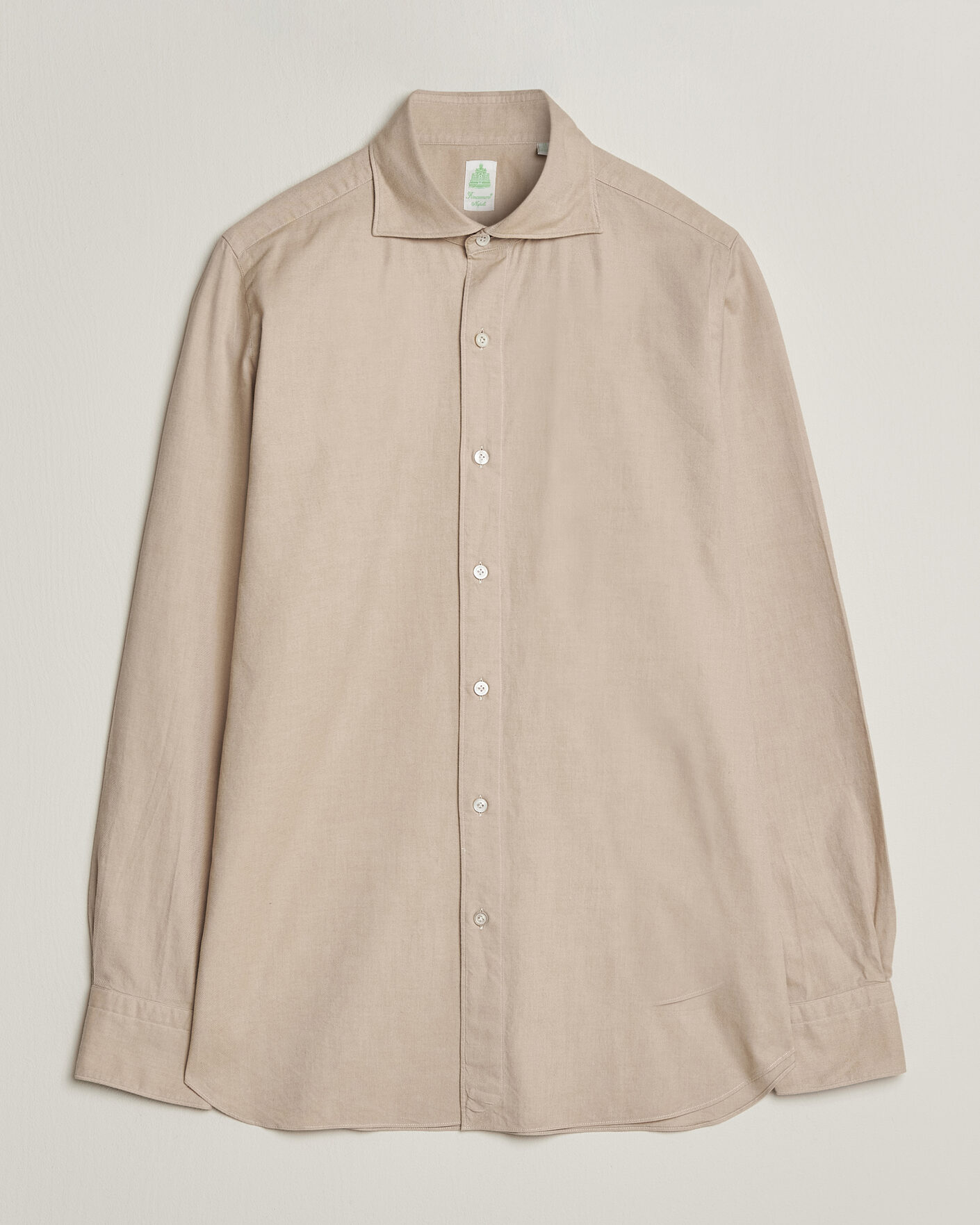 Herren | Hemden | Finamore Napoli | Gaeta Flannel Sport Shirt Beige
