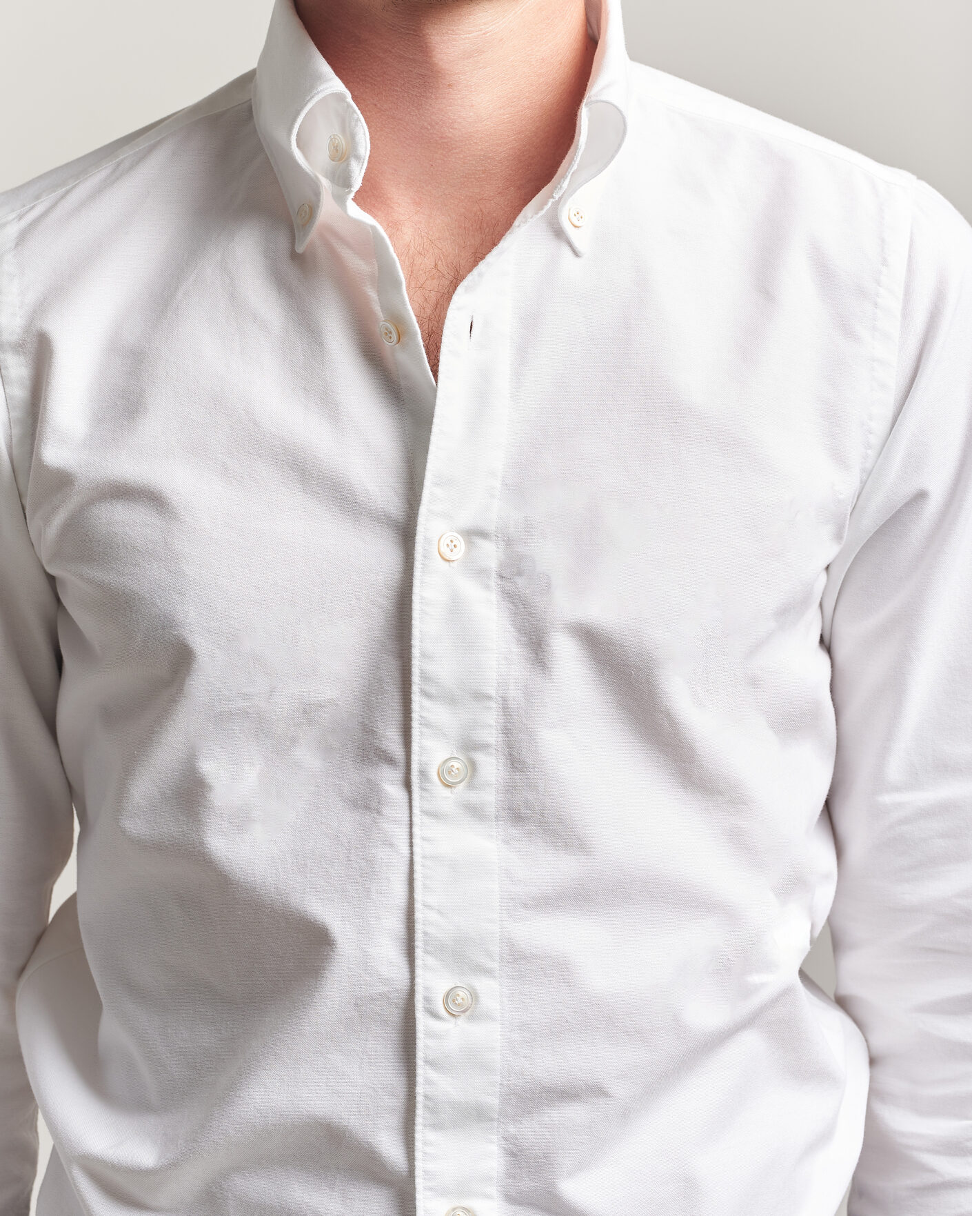 Herren | Hemden | Finamore Napoli | Gaeta Oxford Button Down Shirt White
