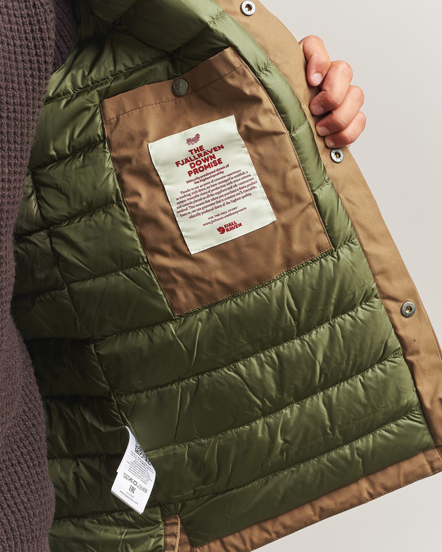 Herren | Jacken | Fjällräven | Övik Down Shirt Jacket Wood Brown