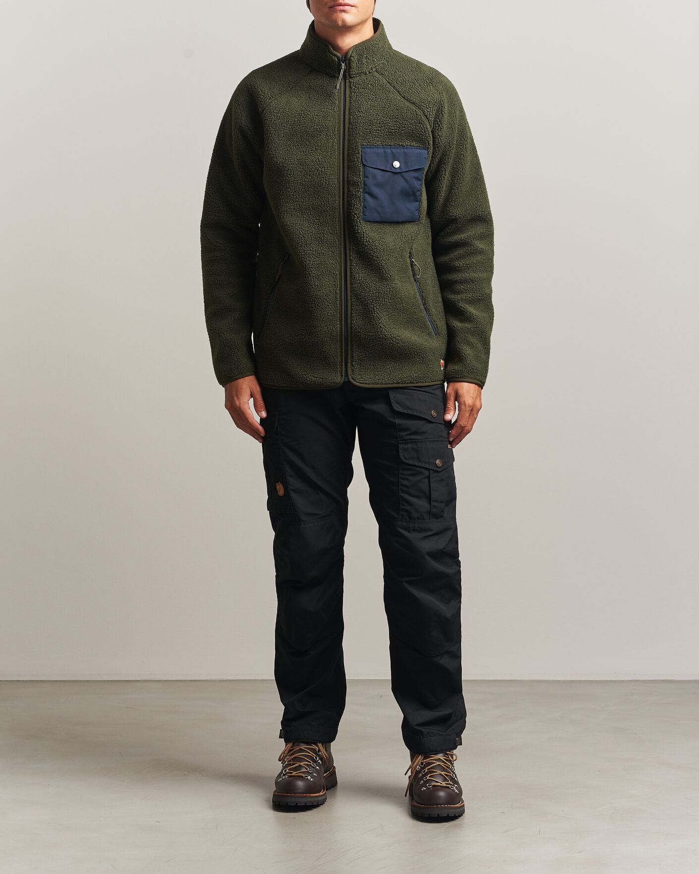 Herren | Pullover | Fjällräven | Vardag Pile Fleece Zip Jacket Deep Forest