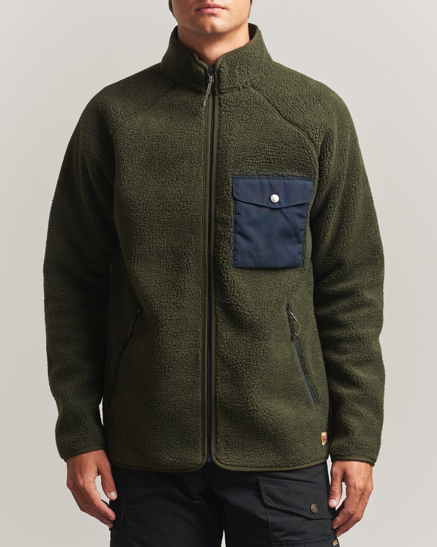 Herren | Pullover | Fjällräven | Vardag Pile Fleece Zip Jacket Deep Forest
