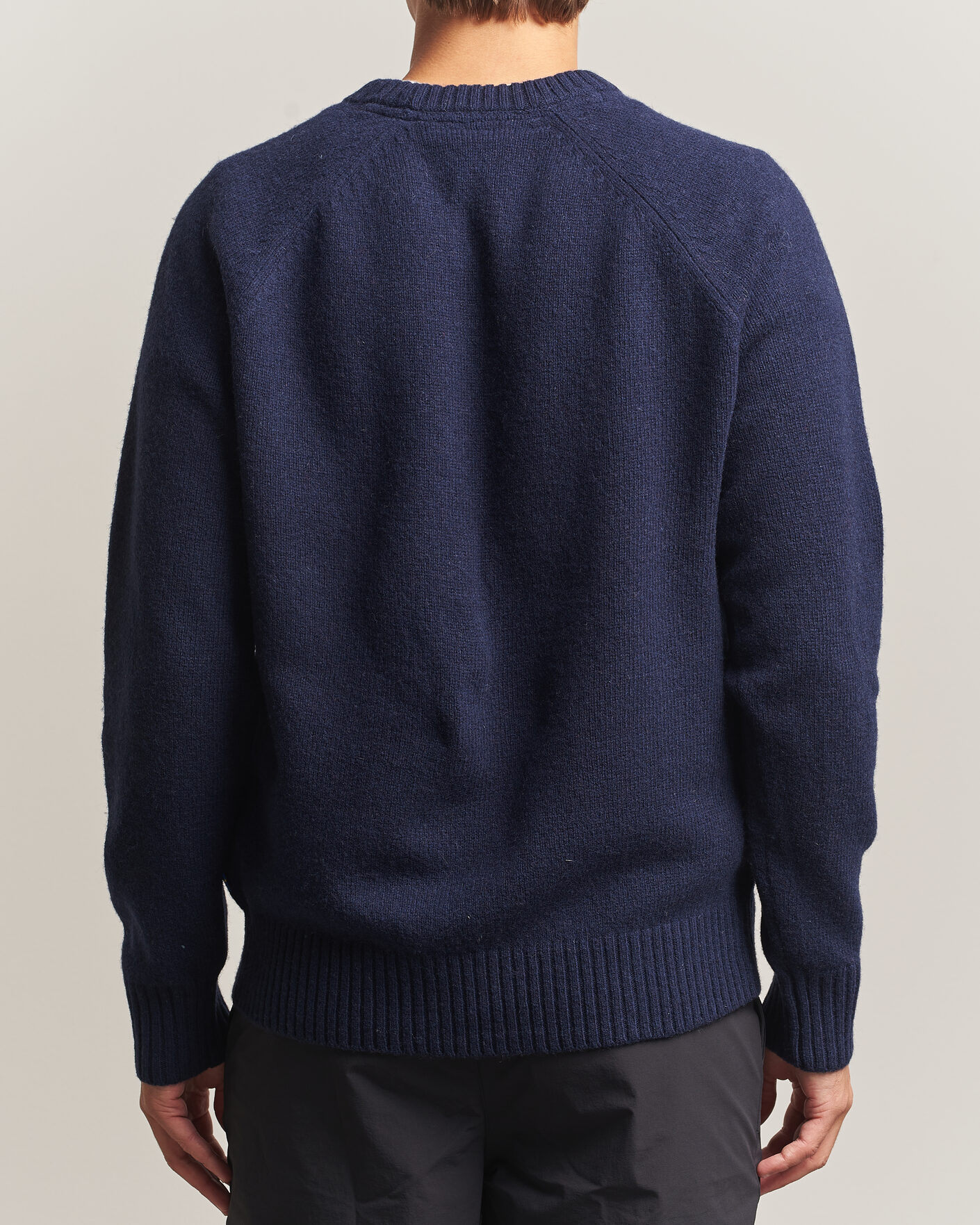 Herren | Pullover | Fjällräven | Logo Knit Wool Sweater Dark Navy