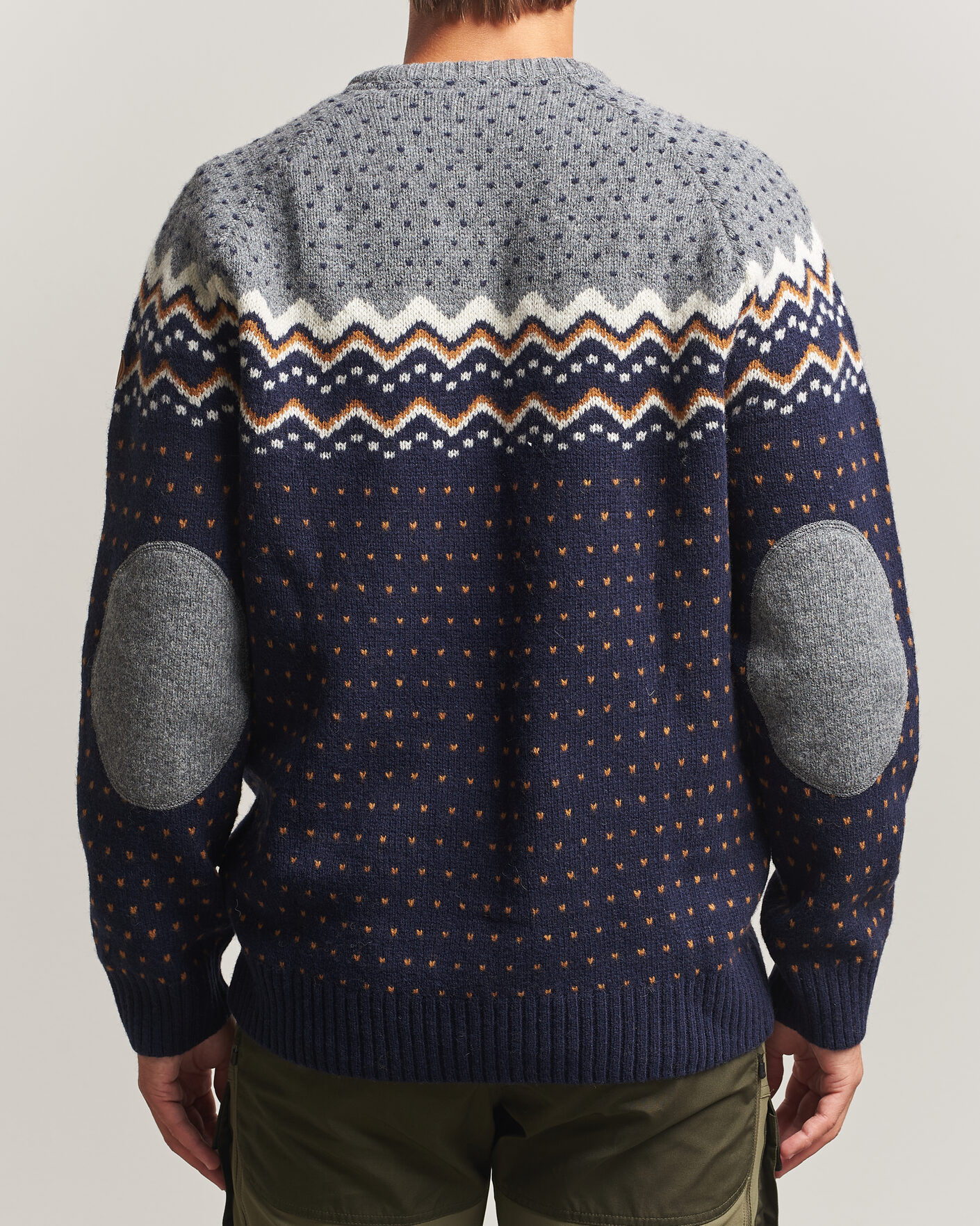 Herren | Pullover | Fjällräven | Övik Knit Wool Sweater Dark Navy