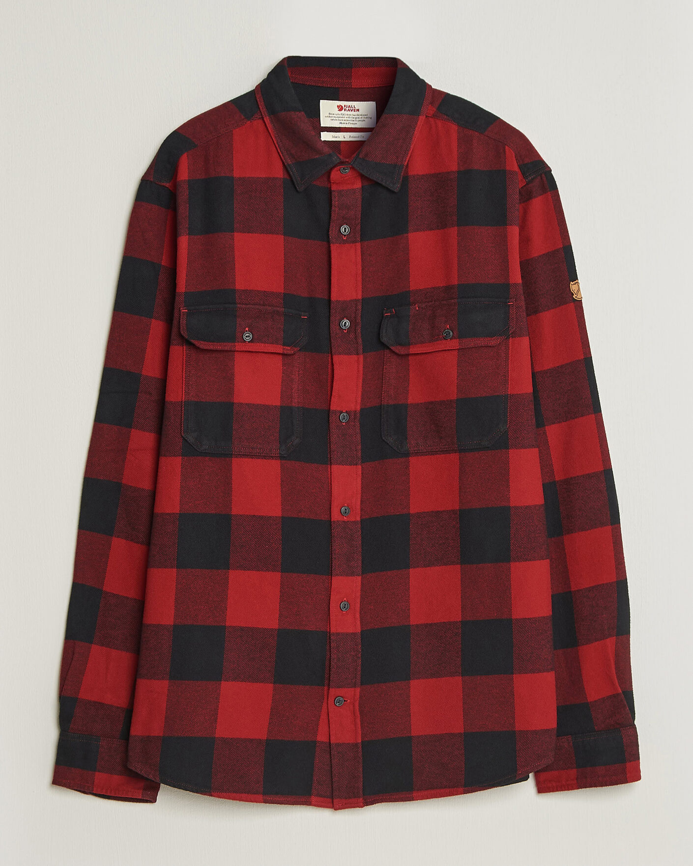 Herren | Hemden | Fjällräven | Övik Heavy Flannel Shirt Red/Black