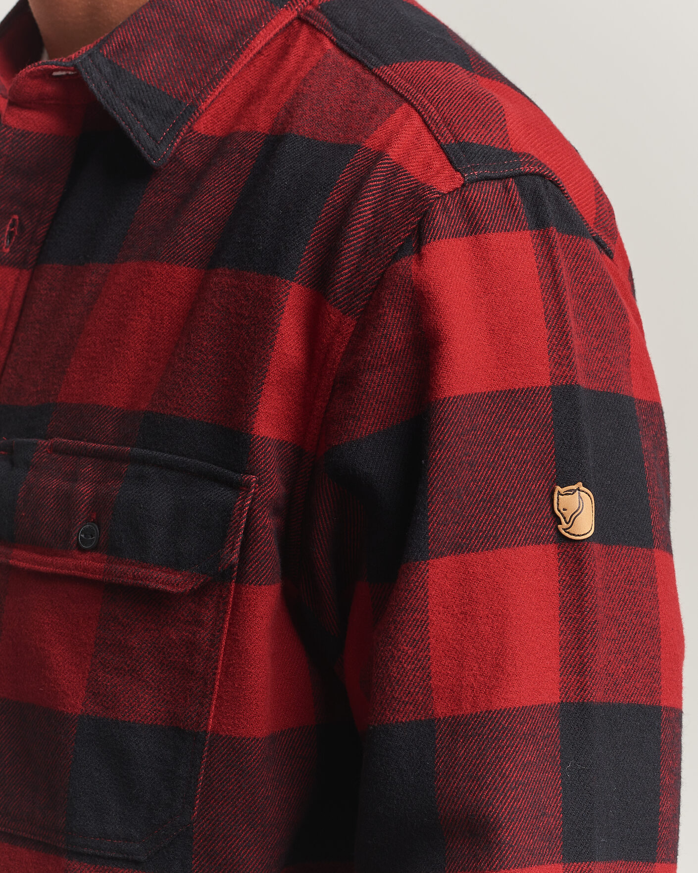 Herren | Hemden | Fjällräven | Övik Heavy Flannel Shirt Red/Black