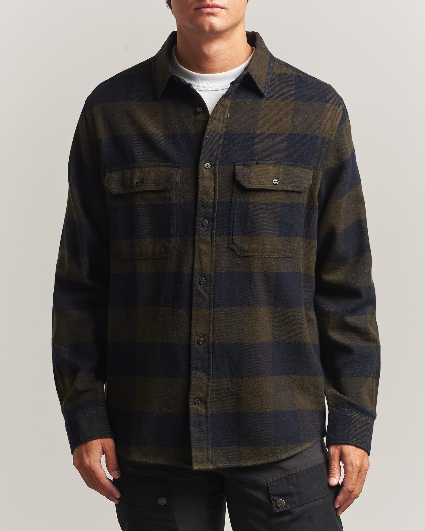 Herren | Hemden | Fjällräven | Övik Heavy Flannel Shirt Deep Forest