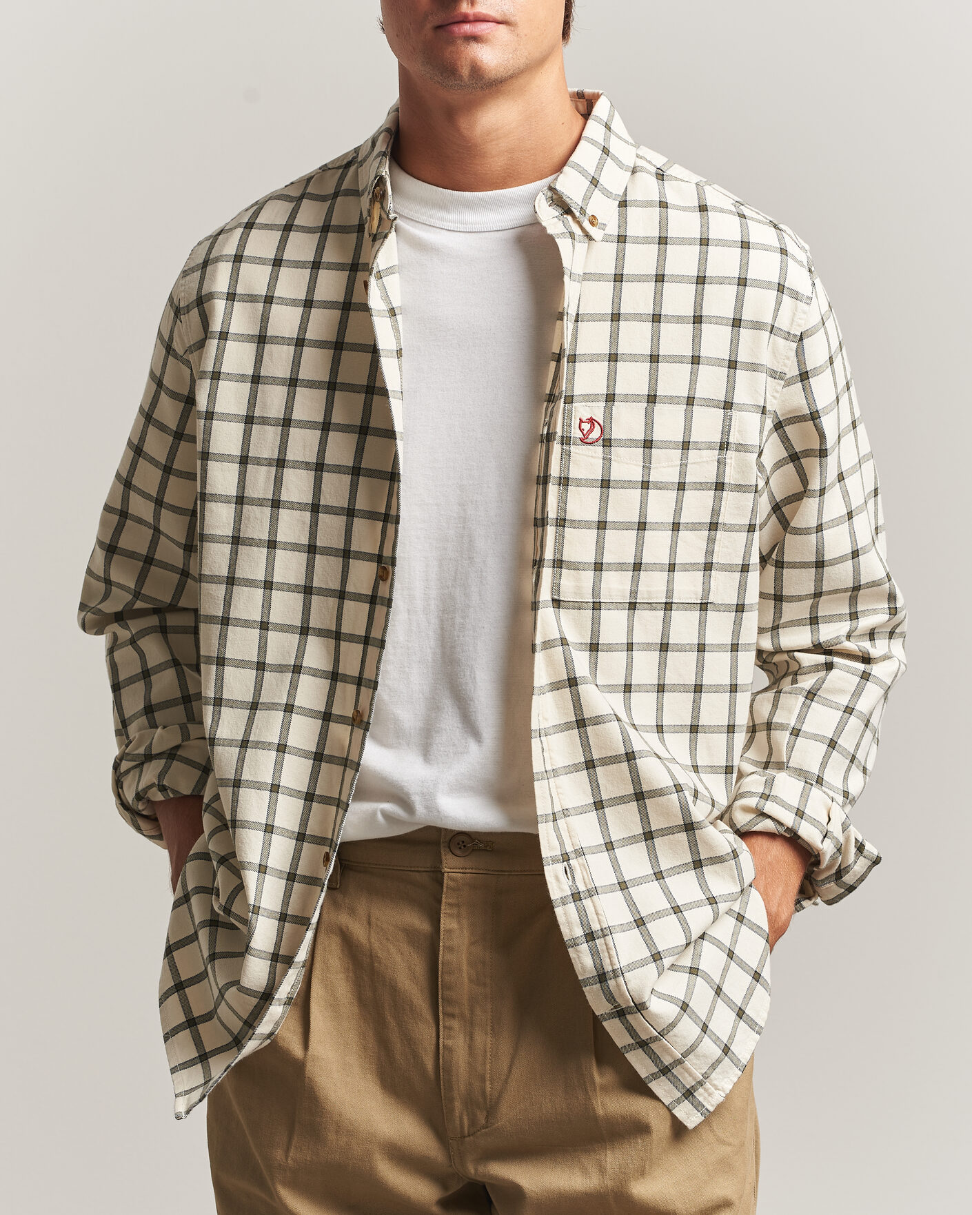 Herren | Hemden | Fjällräven | Övik Flannel Shirt Chalk White