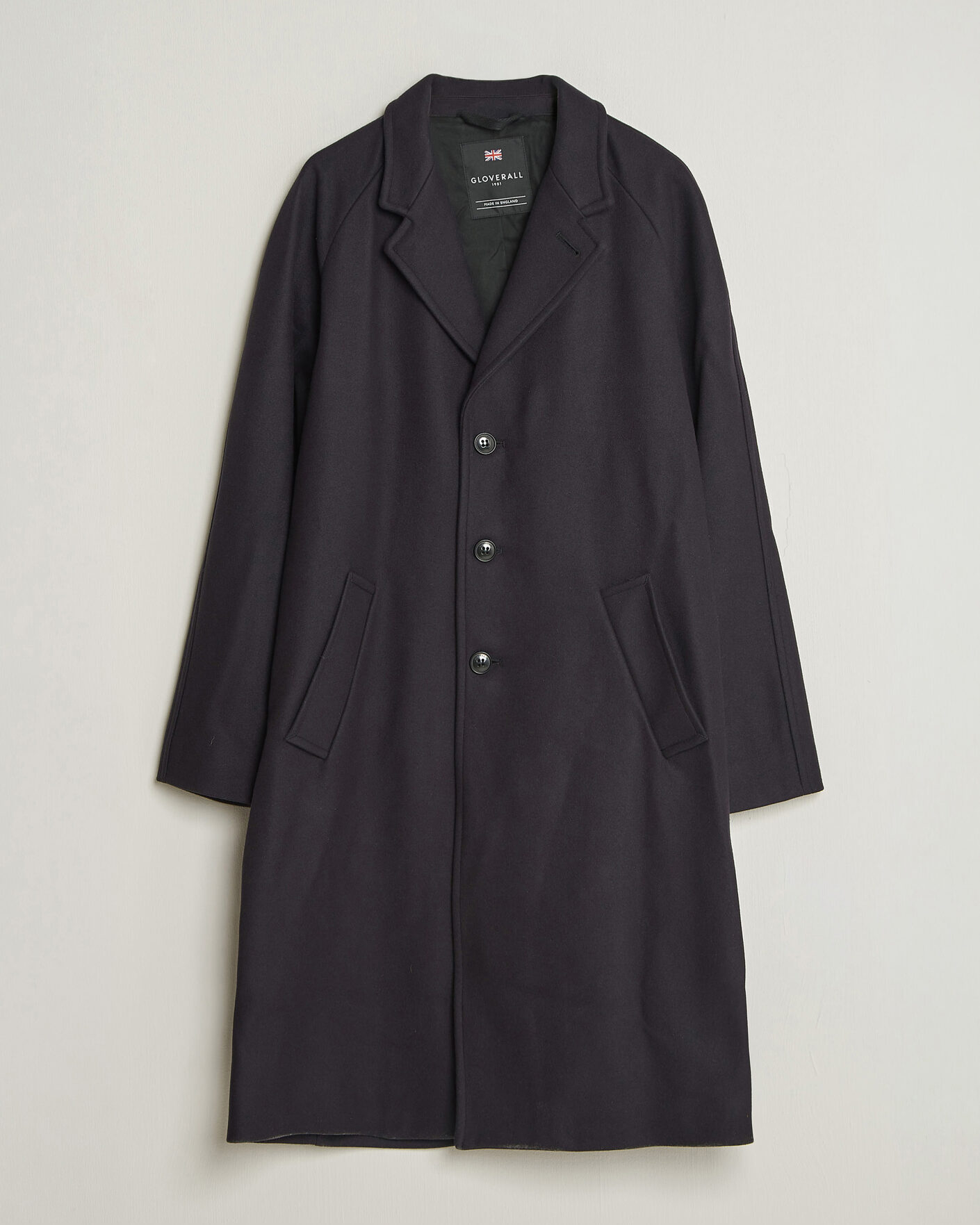 Herren | Jacken | Gloverall | Chesterfield Wool/Cashmere Refined Coat Navy