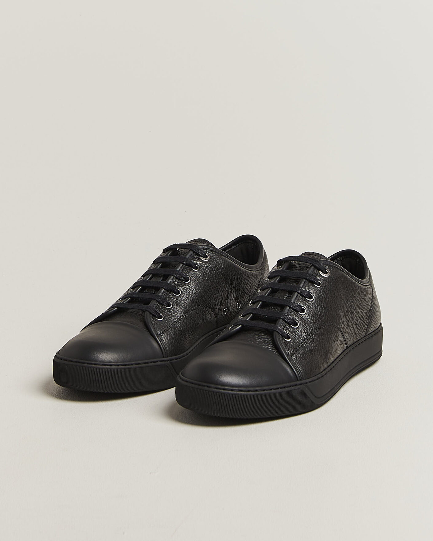 Herren | Sneaker | Lanvin | DBB1 Grain Leather Cap Toe Sneaker Black