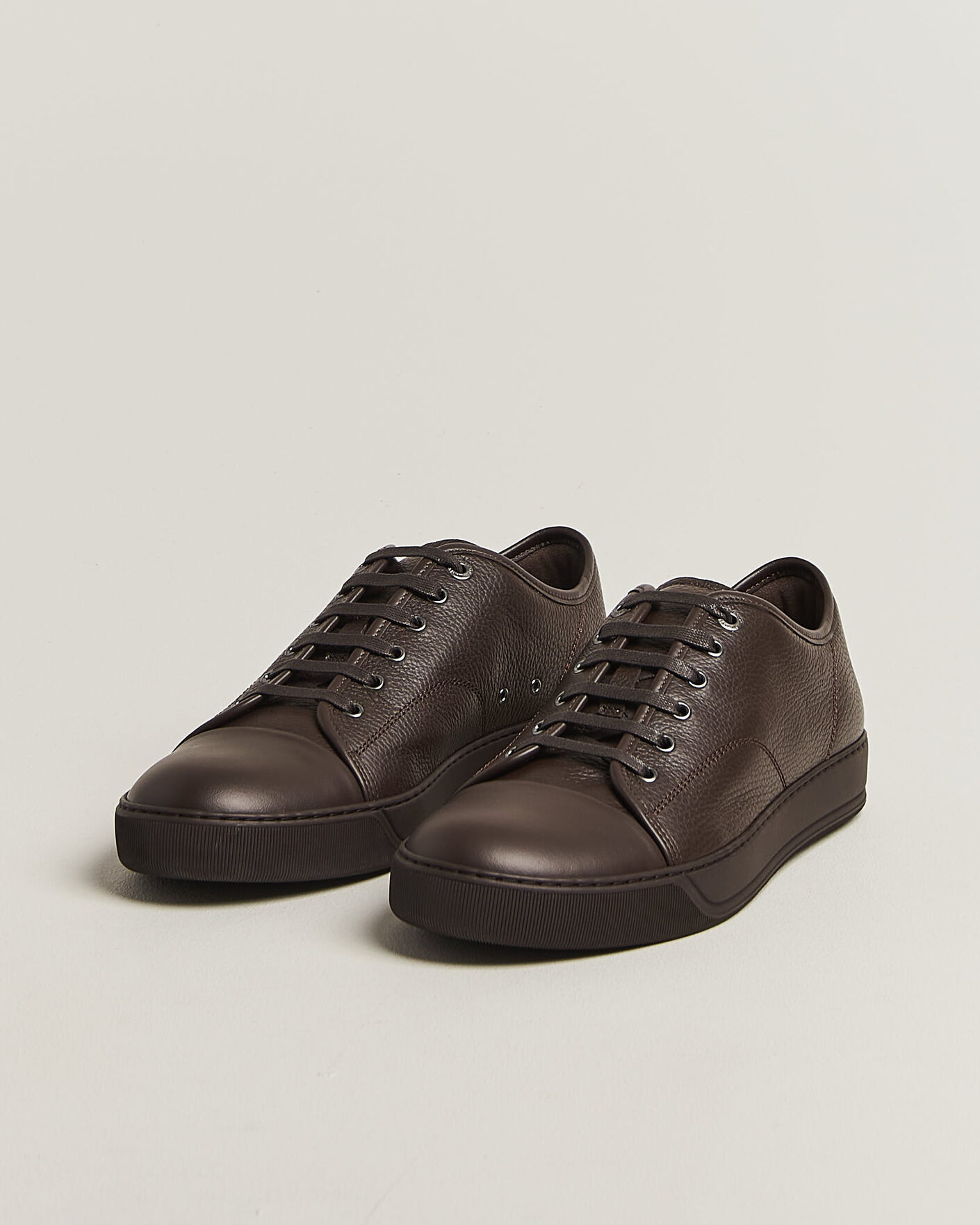 Herren | Sneaker | Lanvin | DBB1 Grain Leather Cap Toe Sneaker Brown