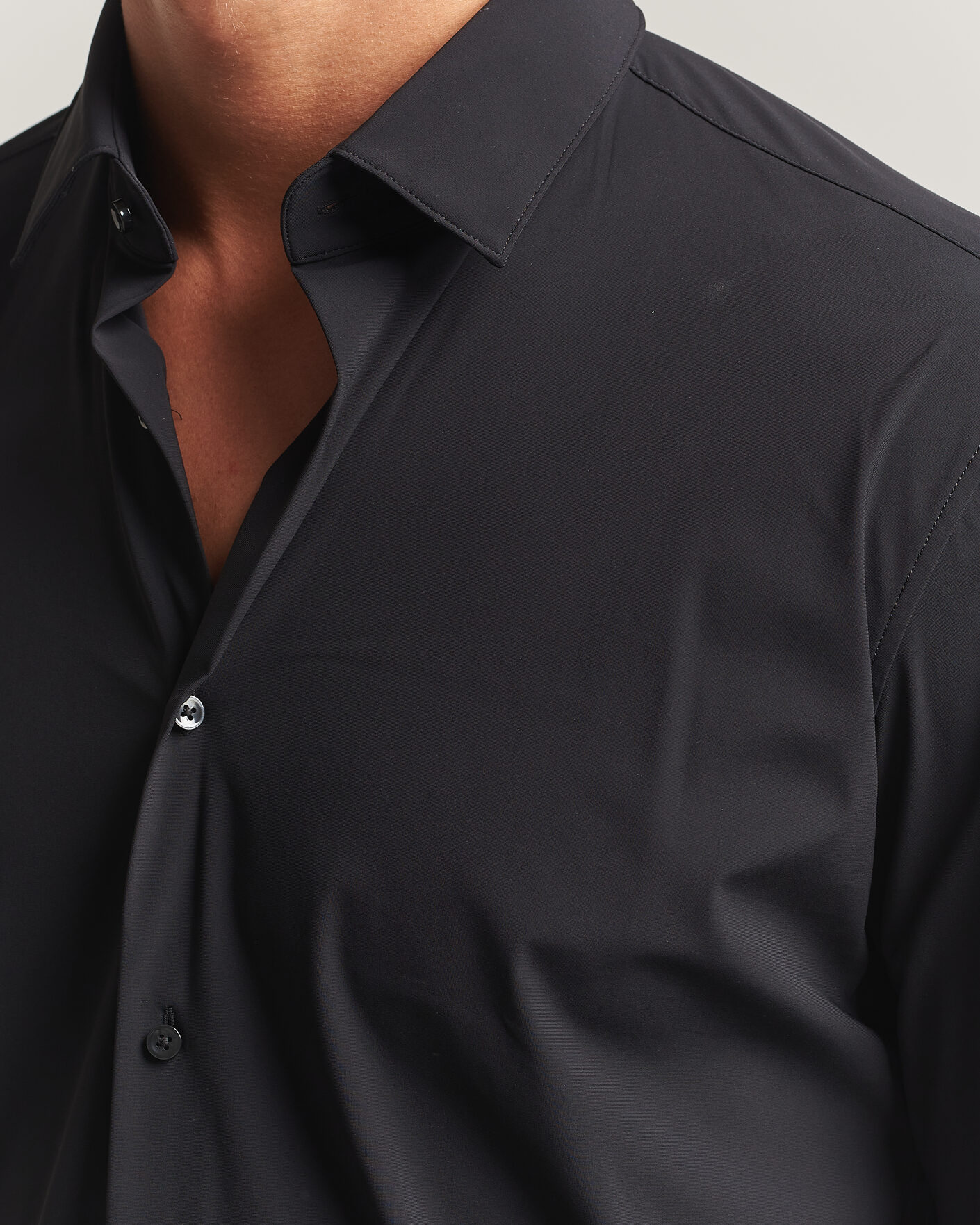 Herren | Hemden | BOSS BLACK | Hank 4-Way Stretch Shirt Black