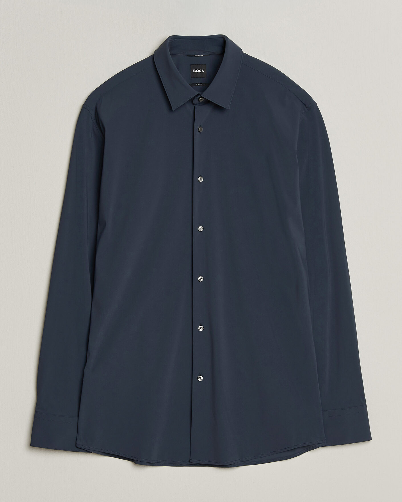 Herren | Hemden | BOSS BLACK | Hank 4-Way Stretch Shirt Dark Blue