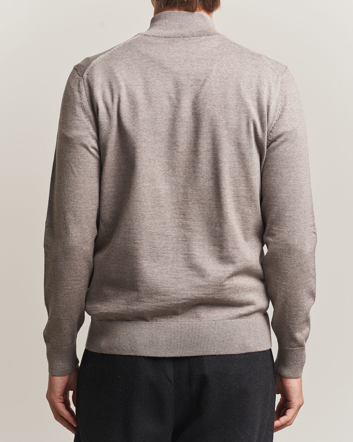 Herren | Pullover | BOSS BLACK | Ebenji Merino Knitted Half Zip Open Brown