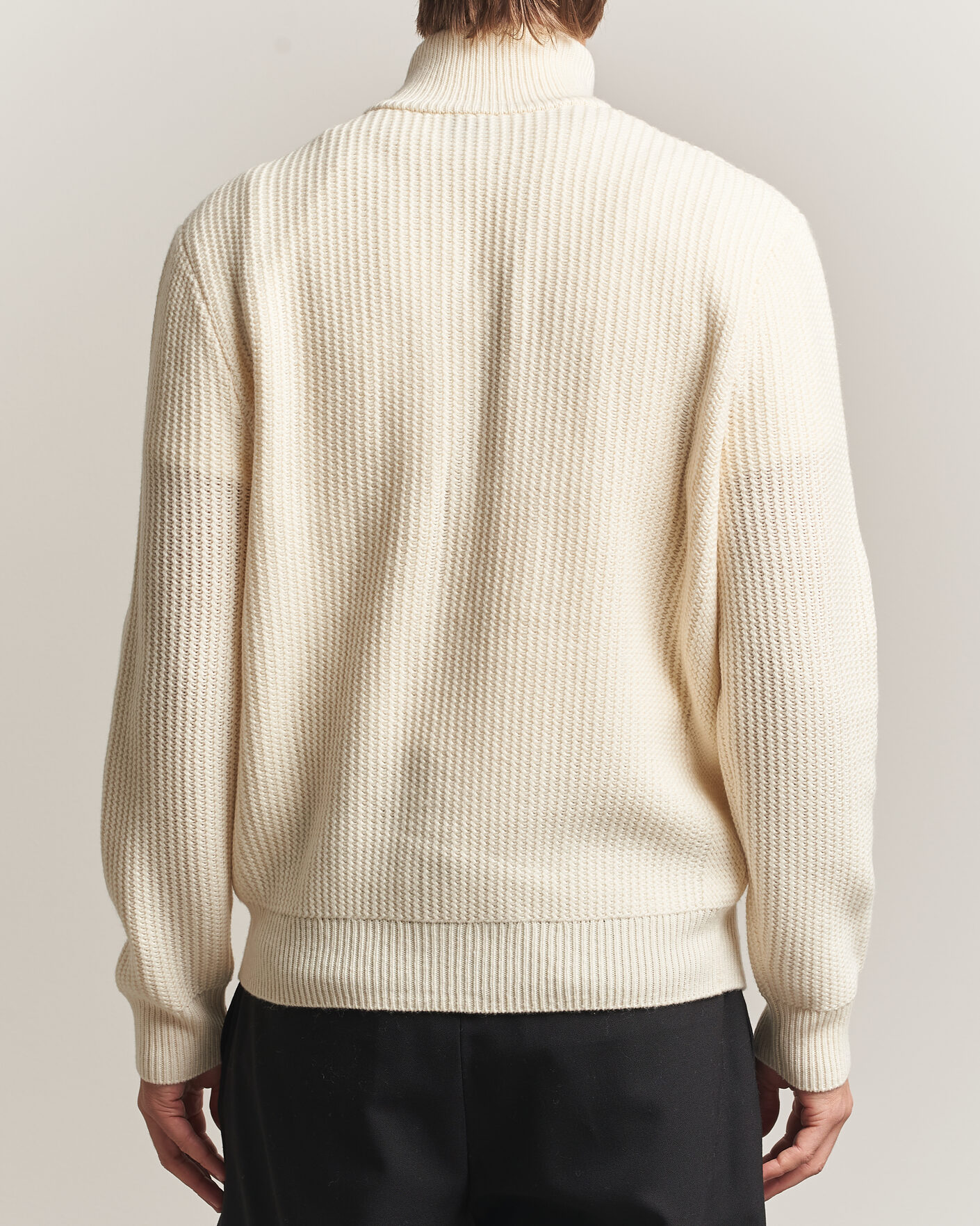 Herren | Pullover | BOSS BLACK | Fiocco Wool/Cashmere Full Zip Open White