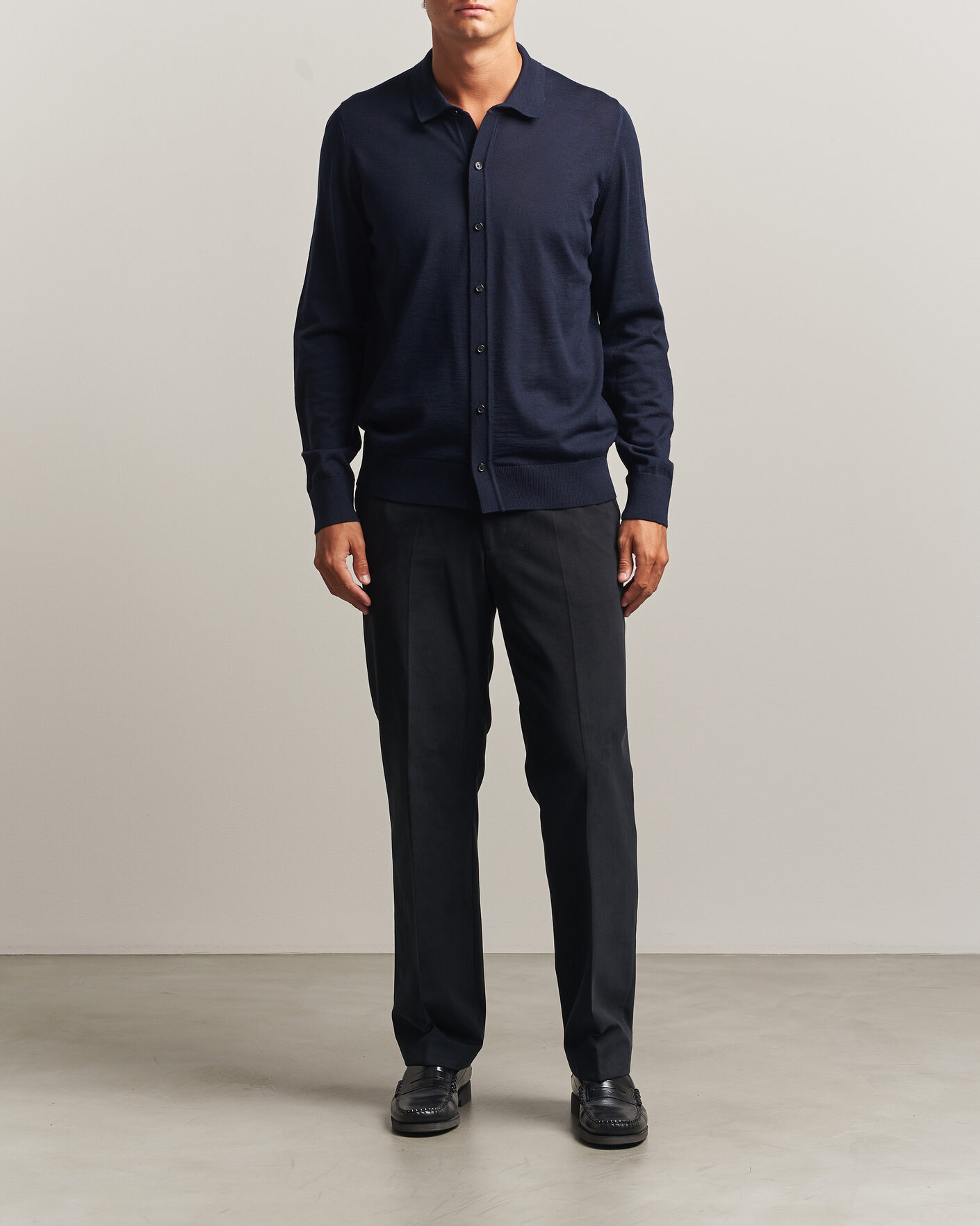 Herren | Pullover | BOSS BLACK | Helbert Merino Knitted Cardigan Dark Blue