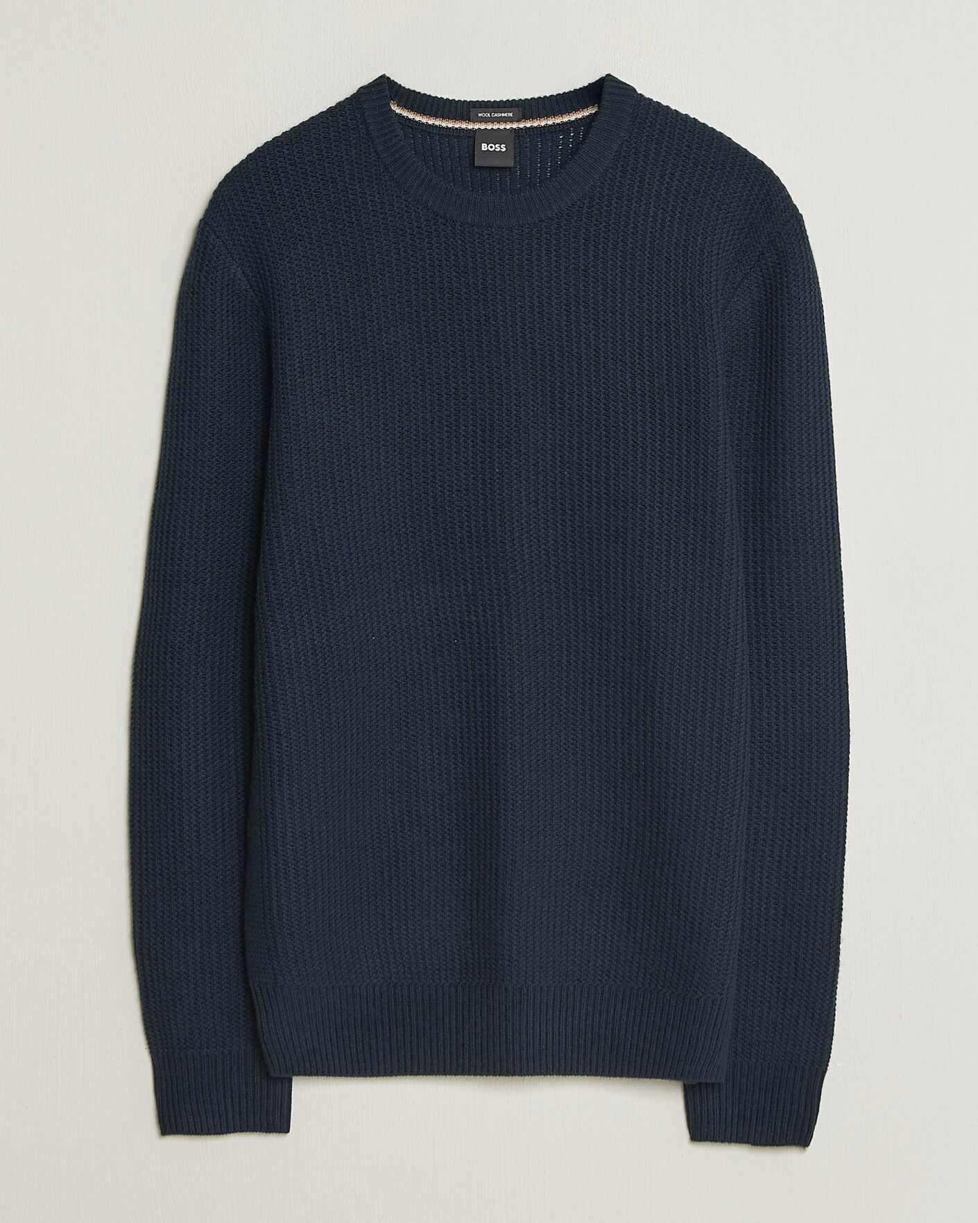 Herren | Pullover | BOSS BLACK | Fiocchetto Wool/Cashmere Crew Neck Dark Blue