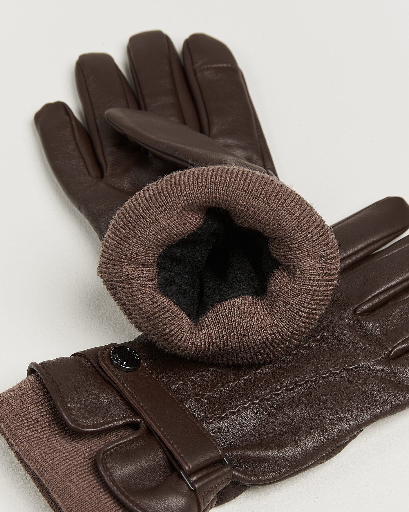 Herren | Handschuhe | BOSS BLACK | Hyden Leather Glove Dark Brown