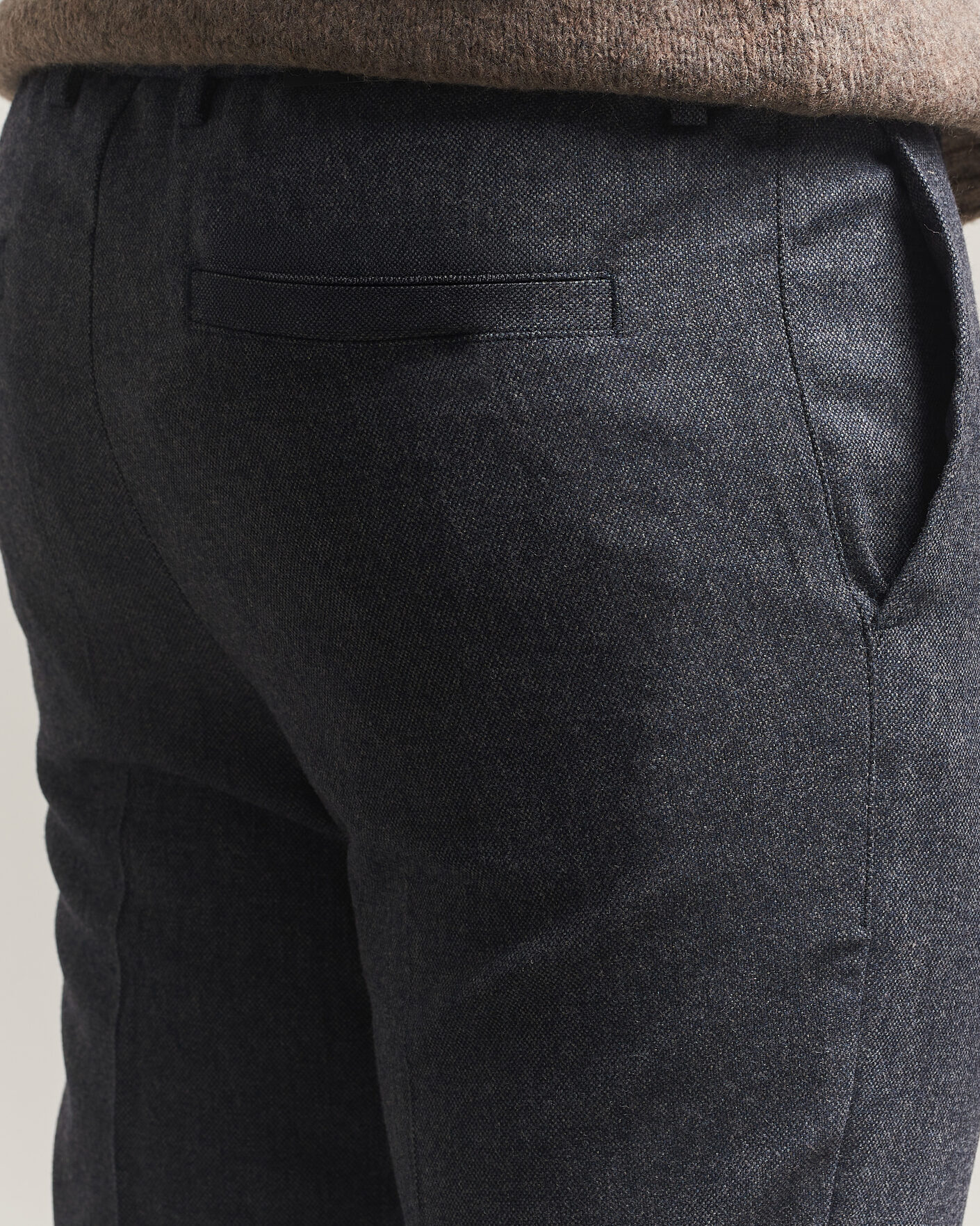 Herren | Hosen | BOSS BLACK | Kane Brushed Drawstring Trousers Dark Blue