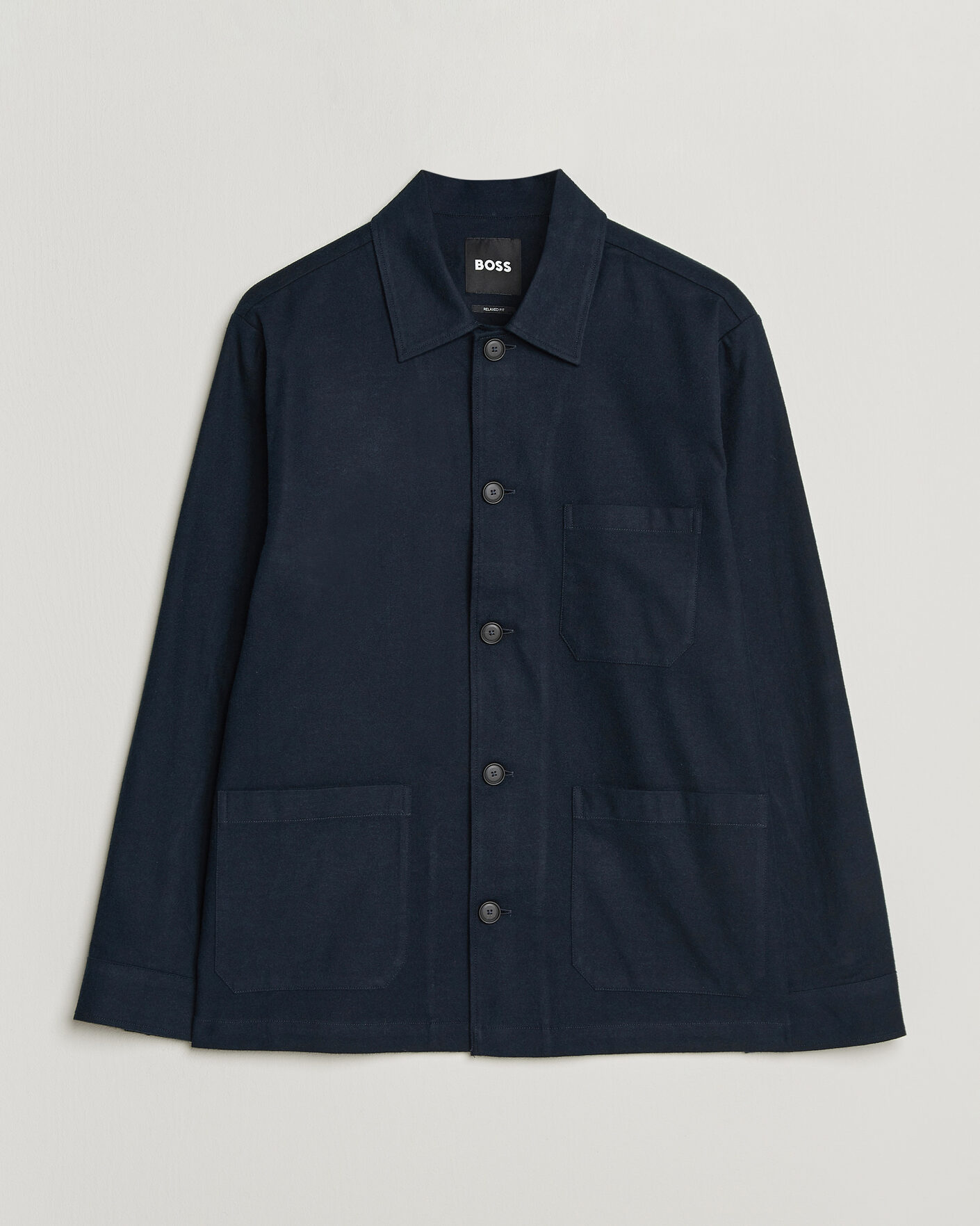 Herren | Hemden | BOSS BLACK | Cai Cotton Overshirt Dark Blue