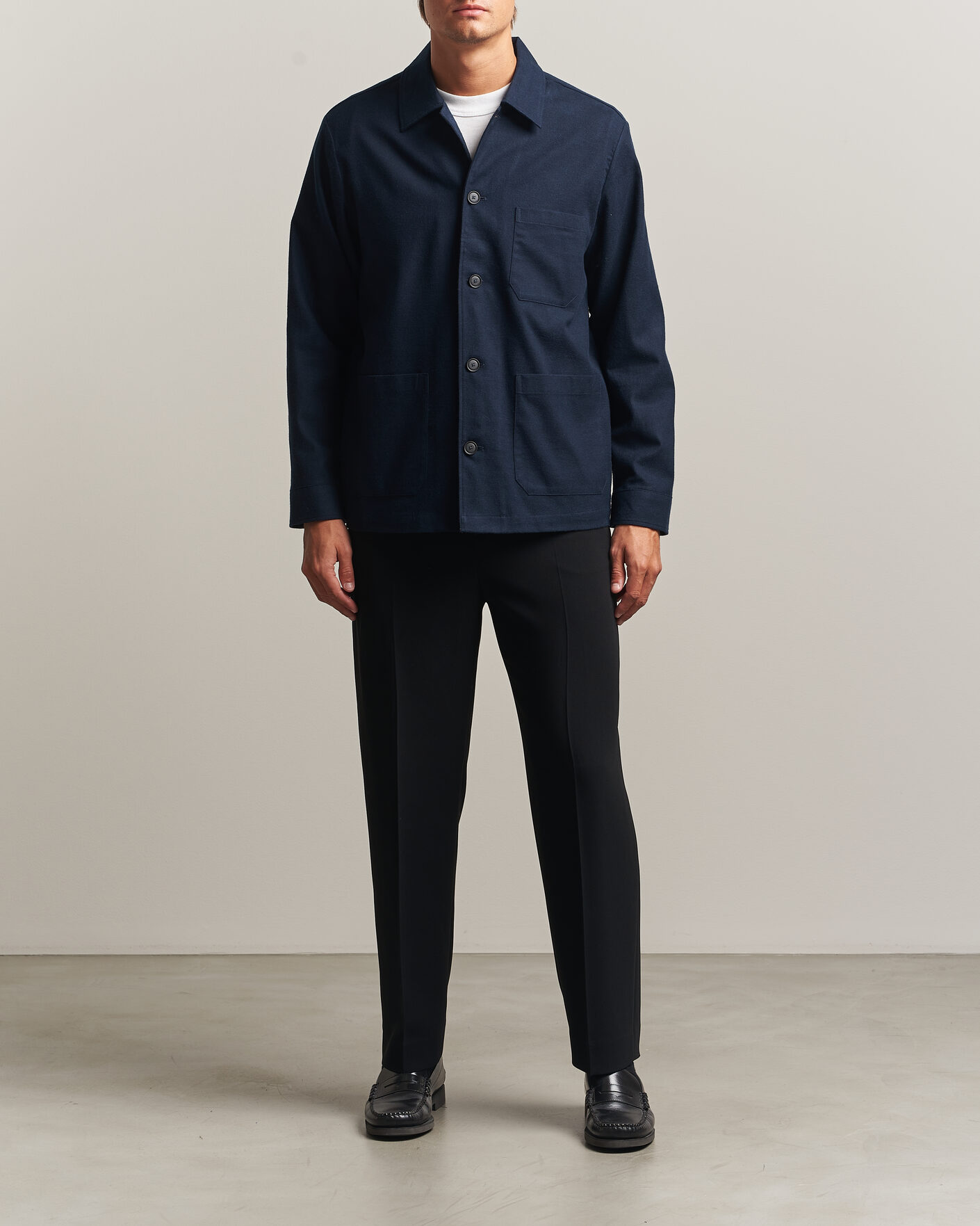 Herren | Hemden | BOSS BLACK | Cai Cotton Overshirt Dark Blue