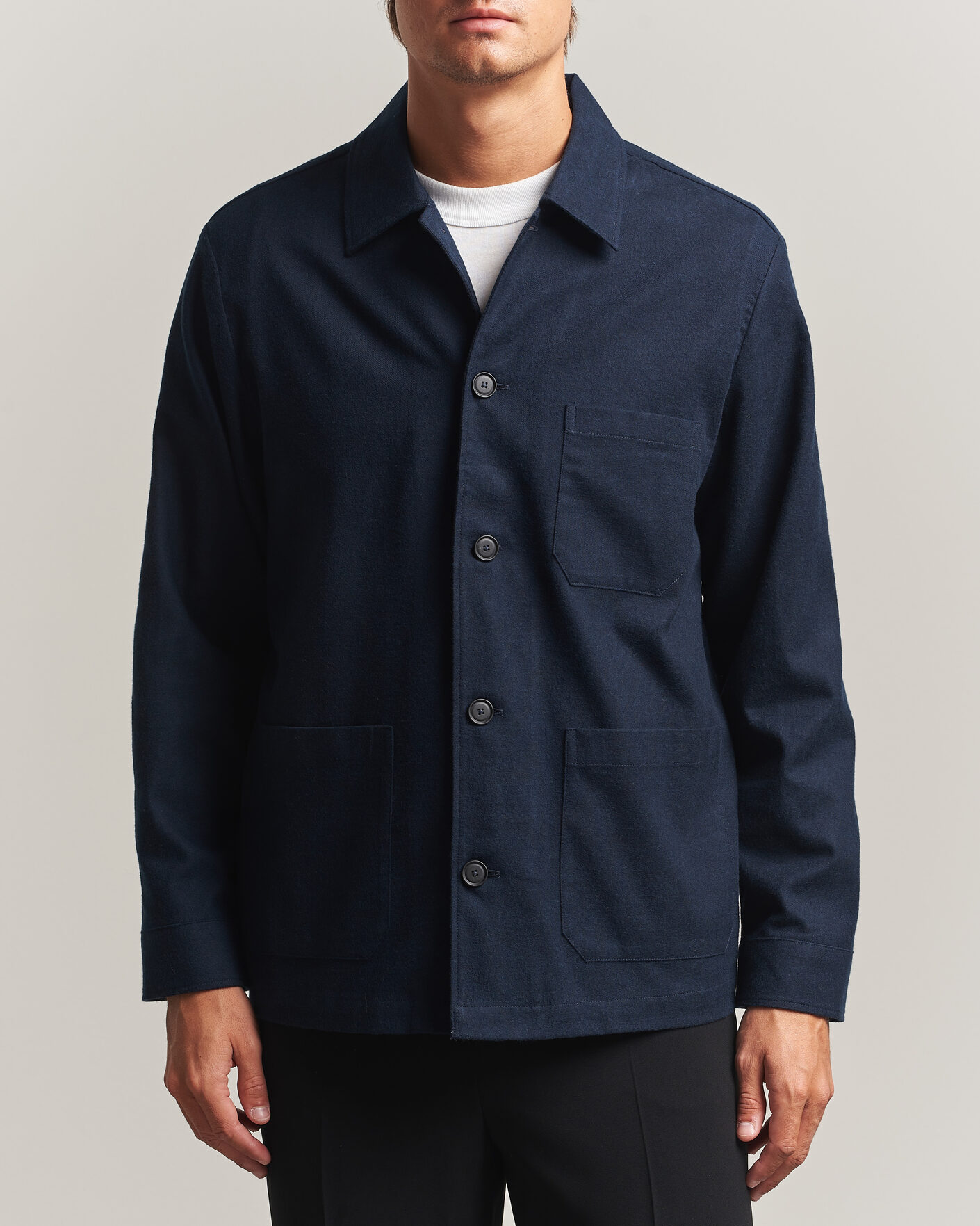 Herren | Hemden | BOSS BLACK | Cai Cotton Overshirt Dark Blue