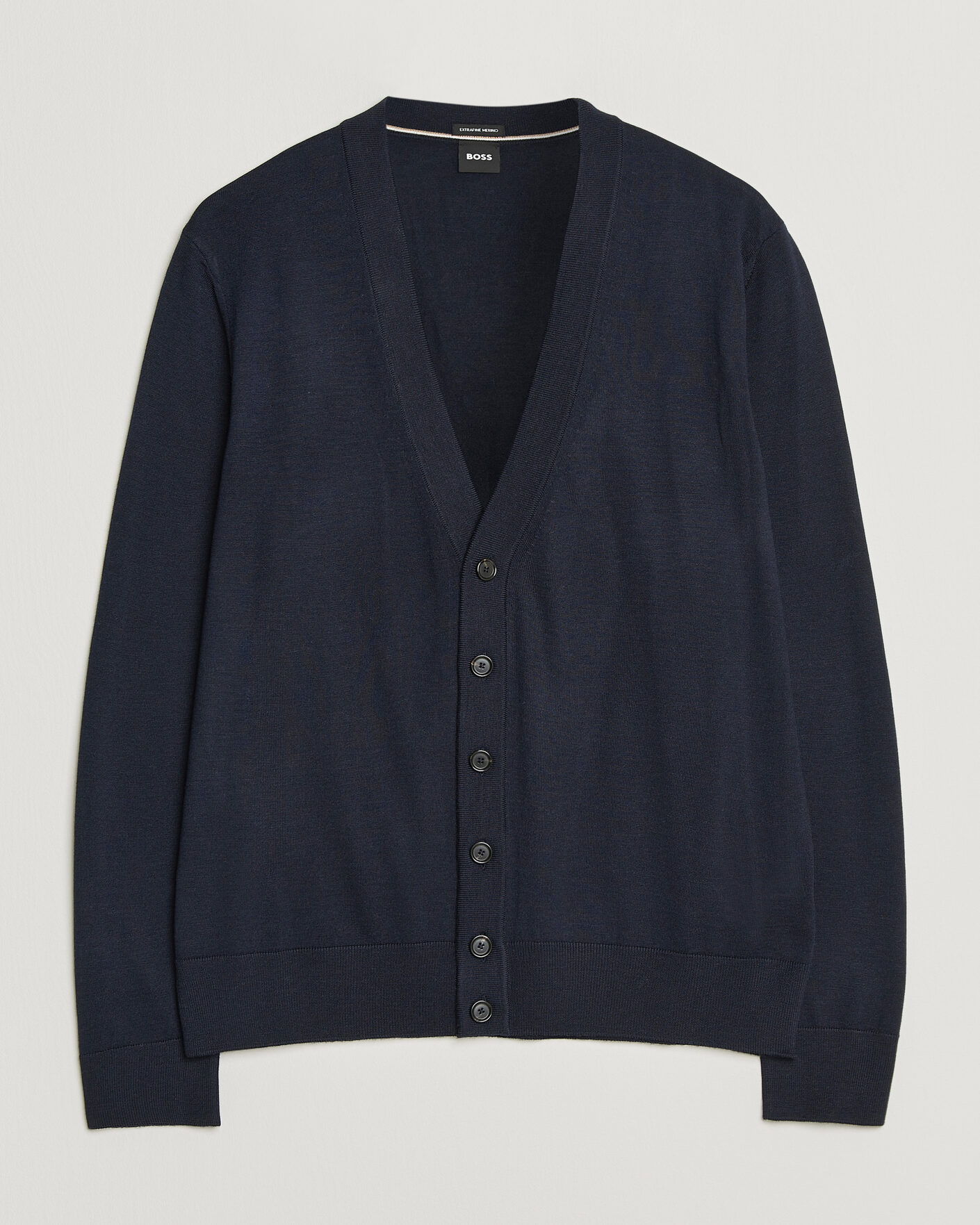Herren | Pullover | BOSS BLACK | Mardon Wool Cardigan Dark Blue