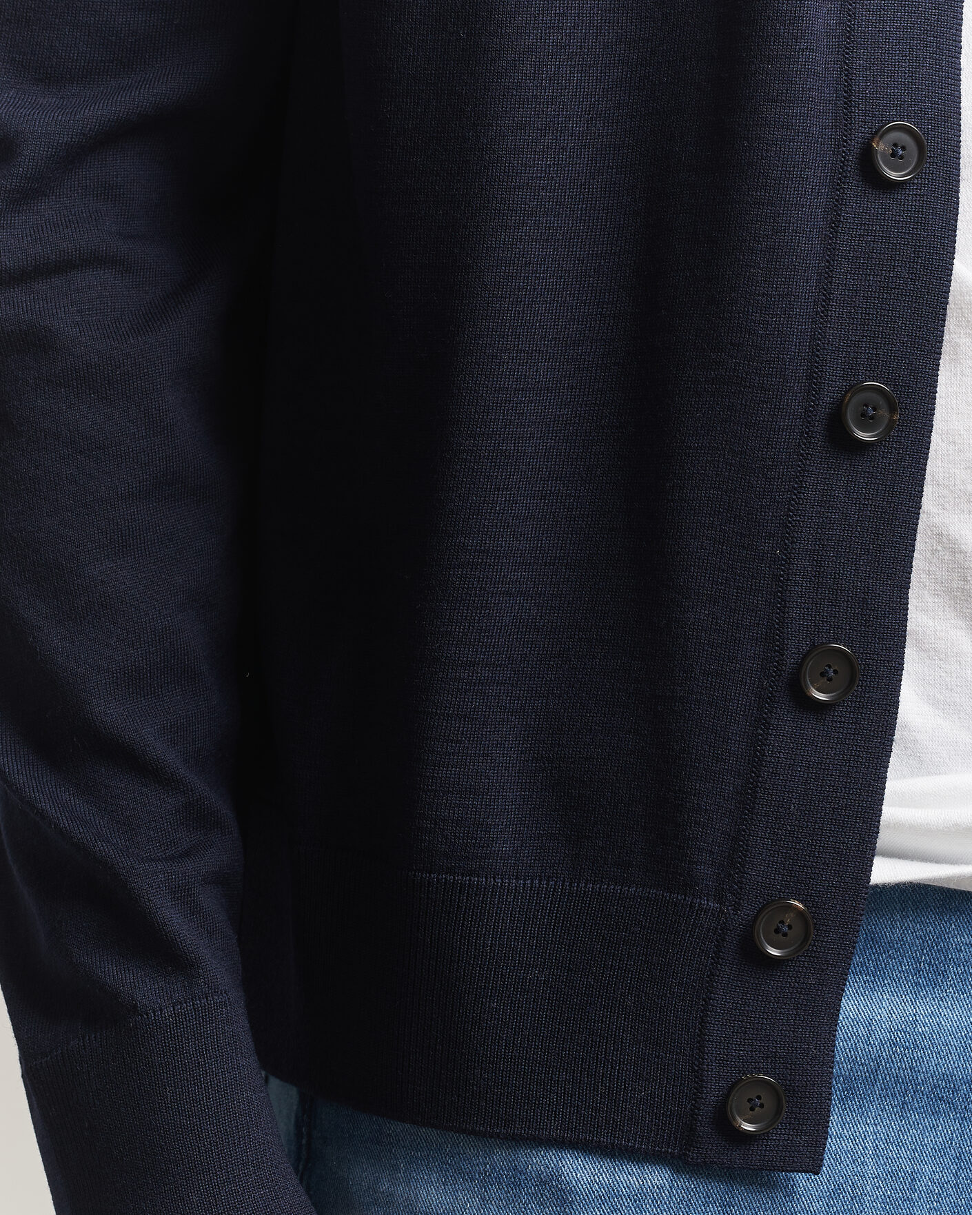Herren | Pullover | BOSS BLACK | Mardon Wool Cardigan Dark Blue