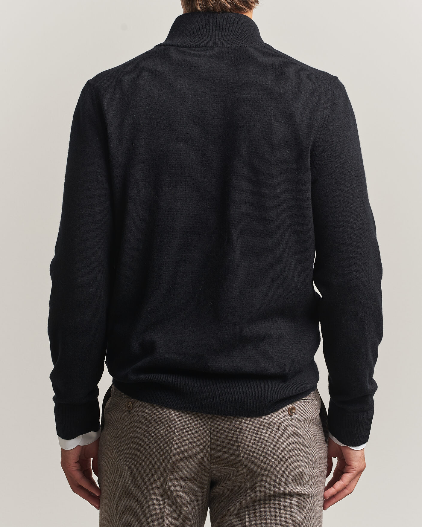 Herren | Pullover | BOSS BLACK | Hemarlo Wool/Cashmere Half Zip Black