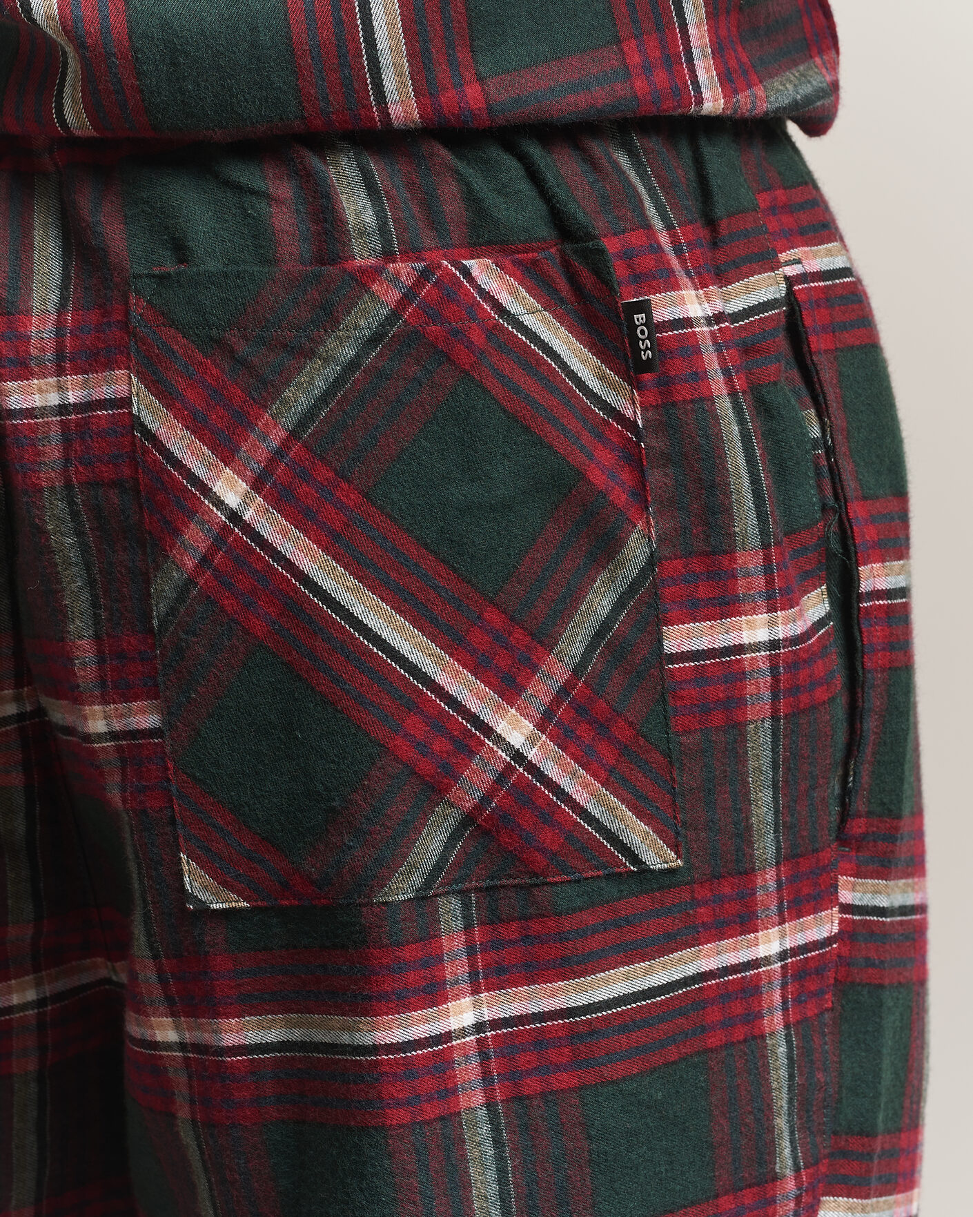 Herren | Schlafanzüge & Bademäntel | BOSS BLACK | Checked Flannel Pyjama Set Open Red