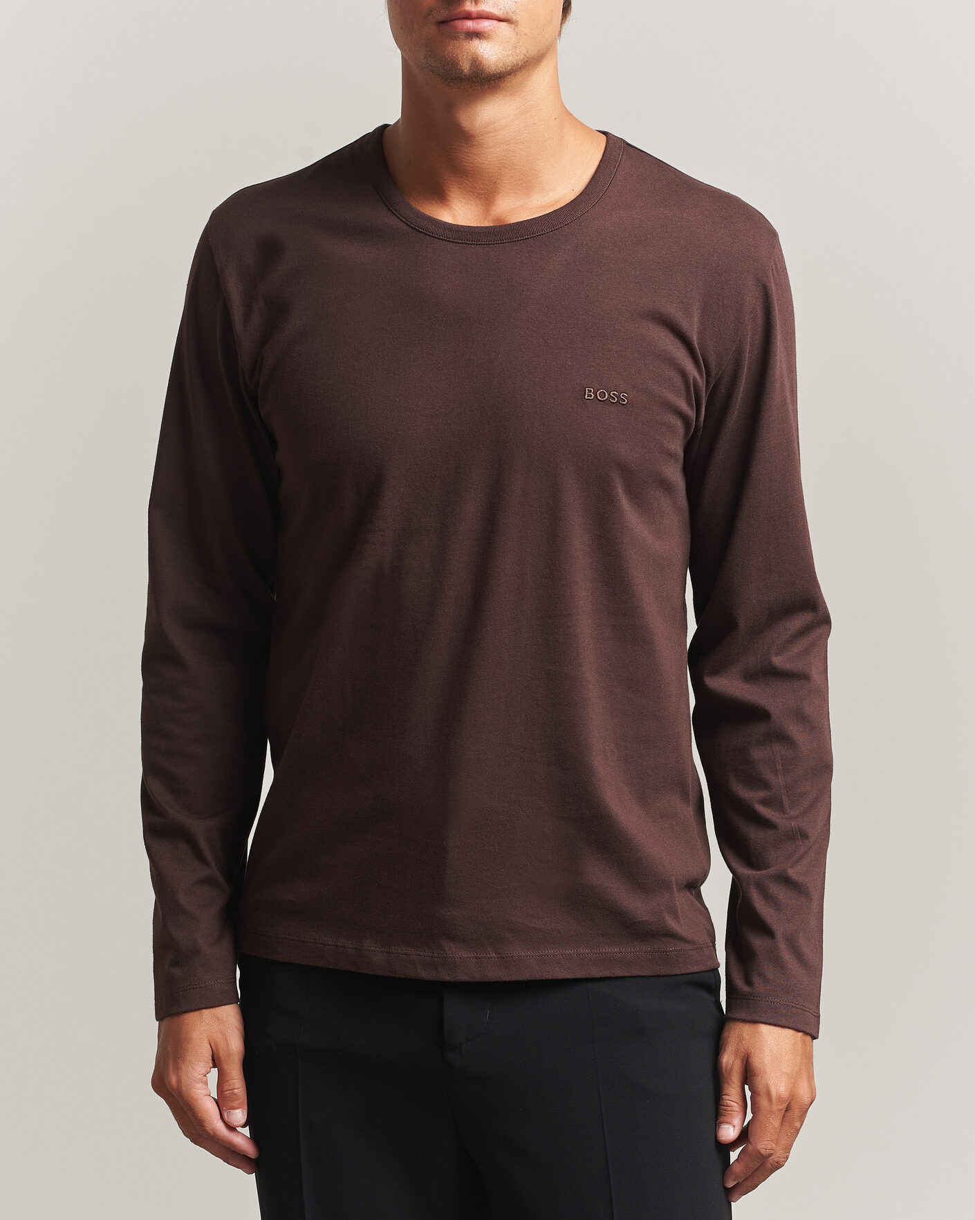 Herren | T-Shirts | BOSS BLACK | 3-Pack Long Sleeve T-Shirt White/Black/Brown