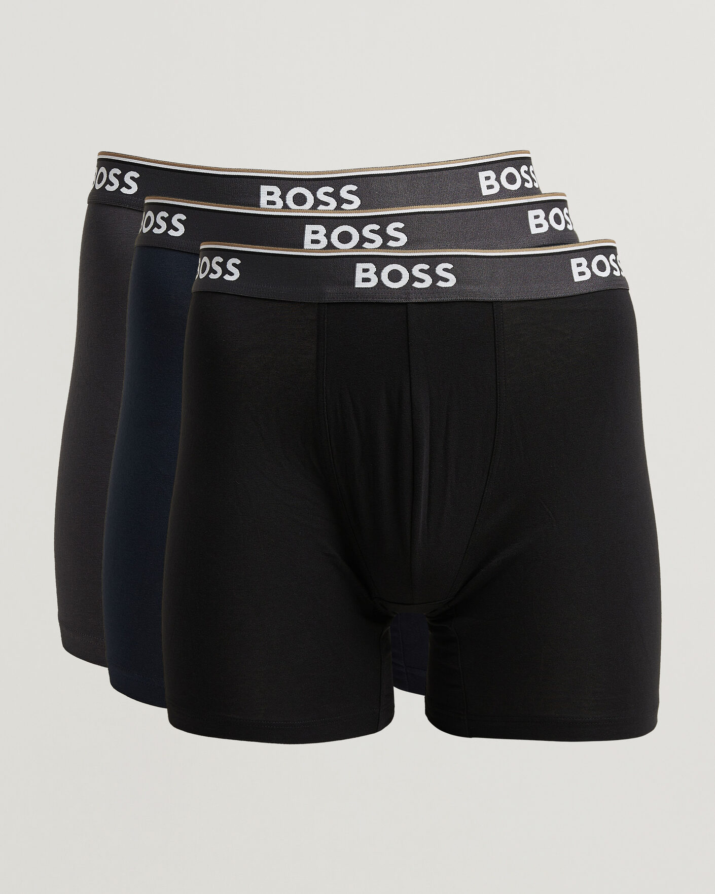 Herren | Unterwäsche | BOSS BLACK | 3-Pack Long Leg Boxer Black/Navy/Grey