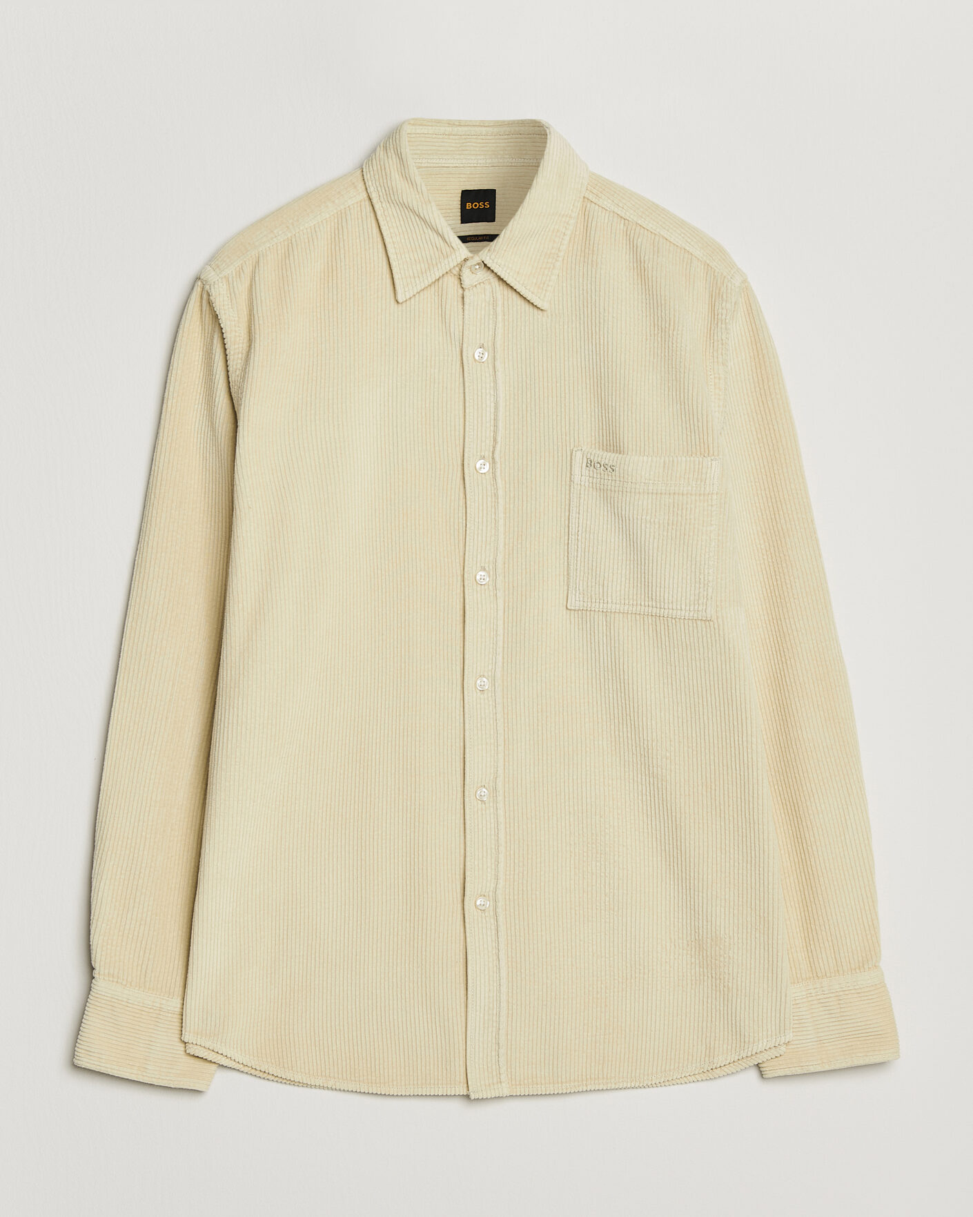 Herren | Hemden | BOSS ORANGE | Relegant Corduroy Shirt Light Beige