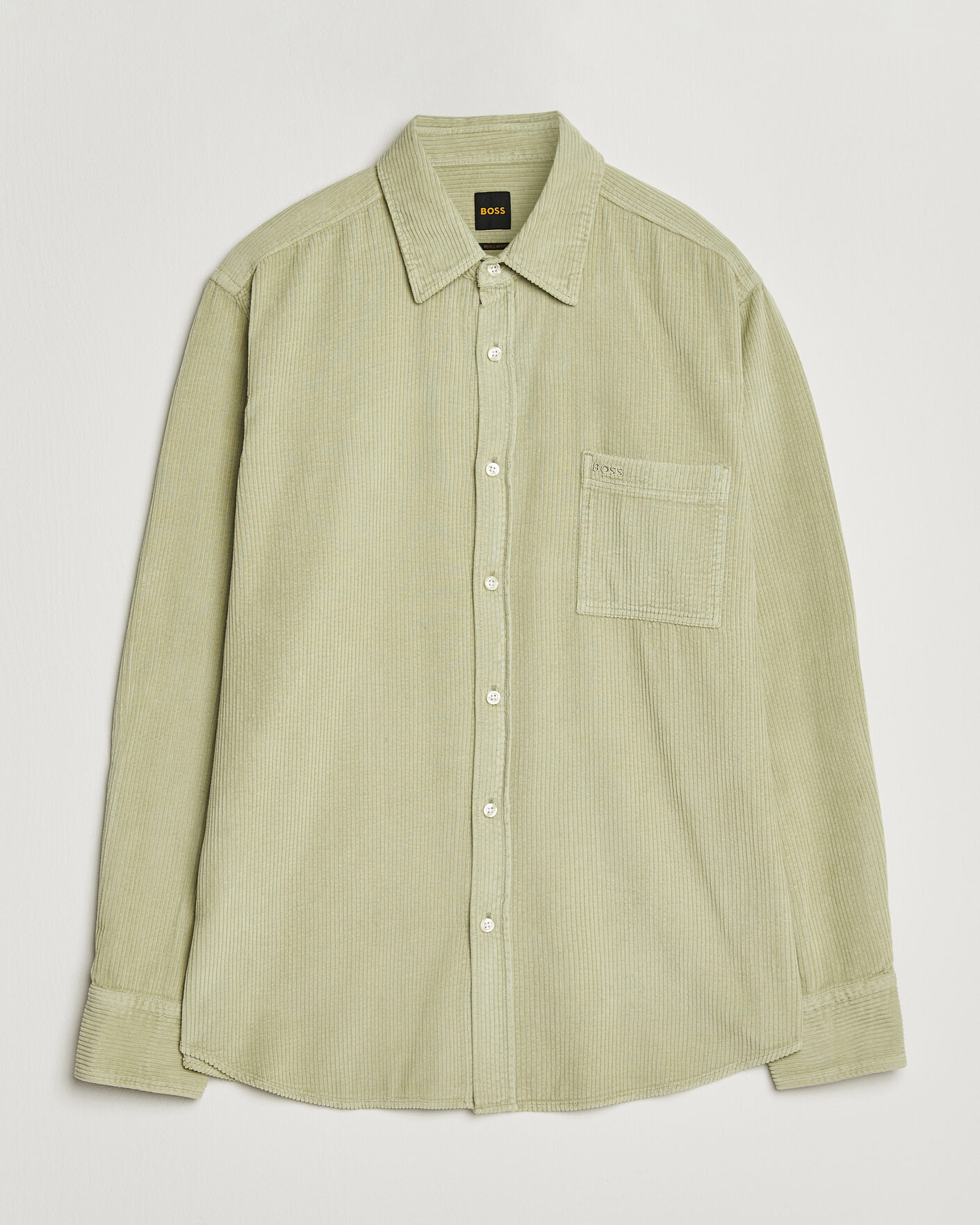 Herren | Hemden | BOSS ORANGE | Relegant Corduroy Shirt Open Green
