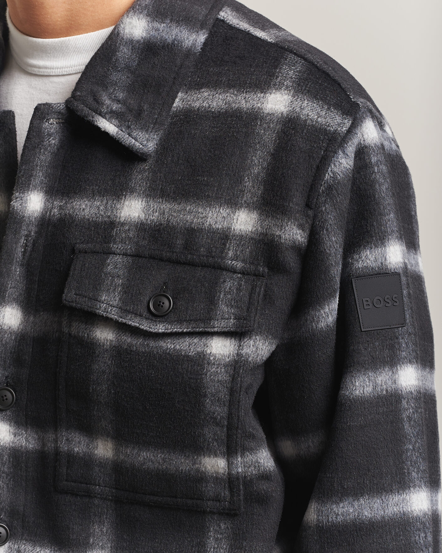 Herren | Jacken | BOSS ORANGE | Losky Flannel Checked Overshirt Black