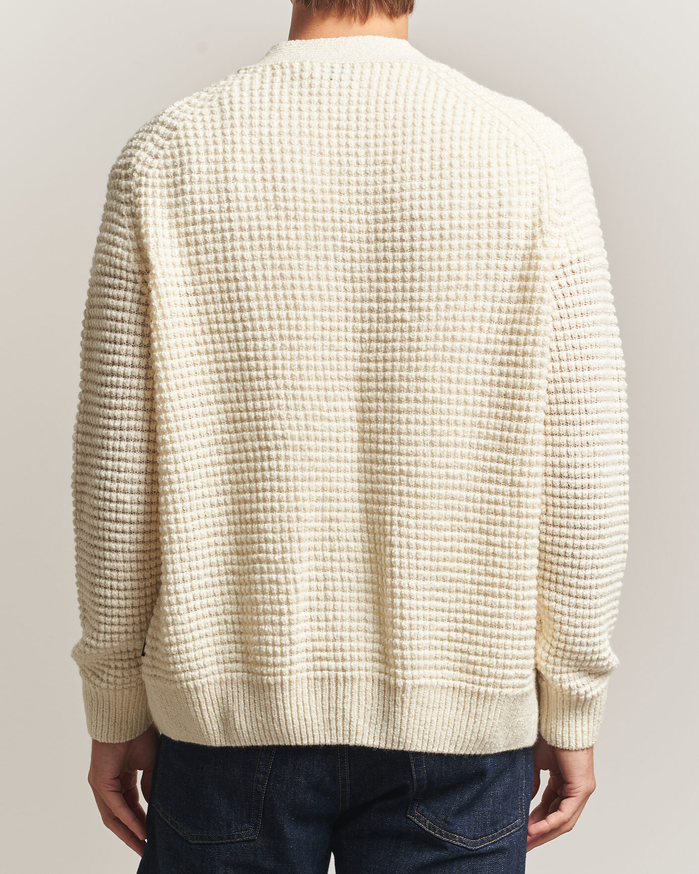 Herren | Pullover | BOSS ORANGE | Korsico Wool Knitted Cardigan Open White