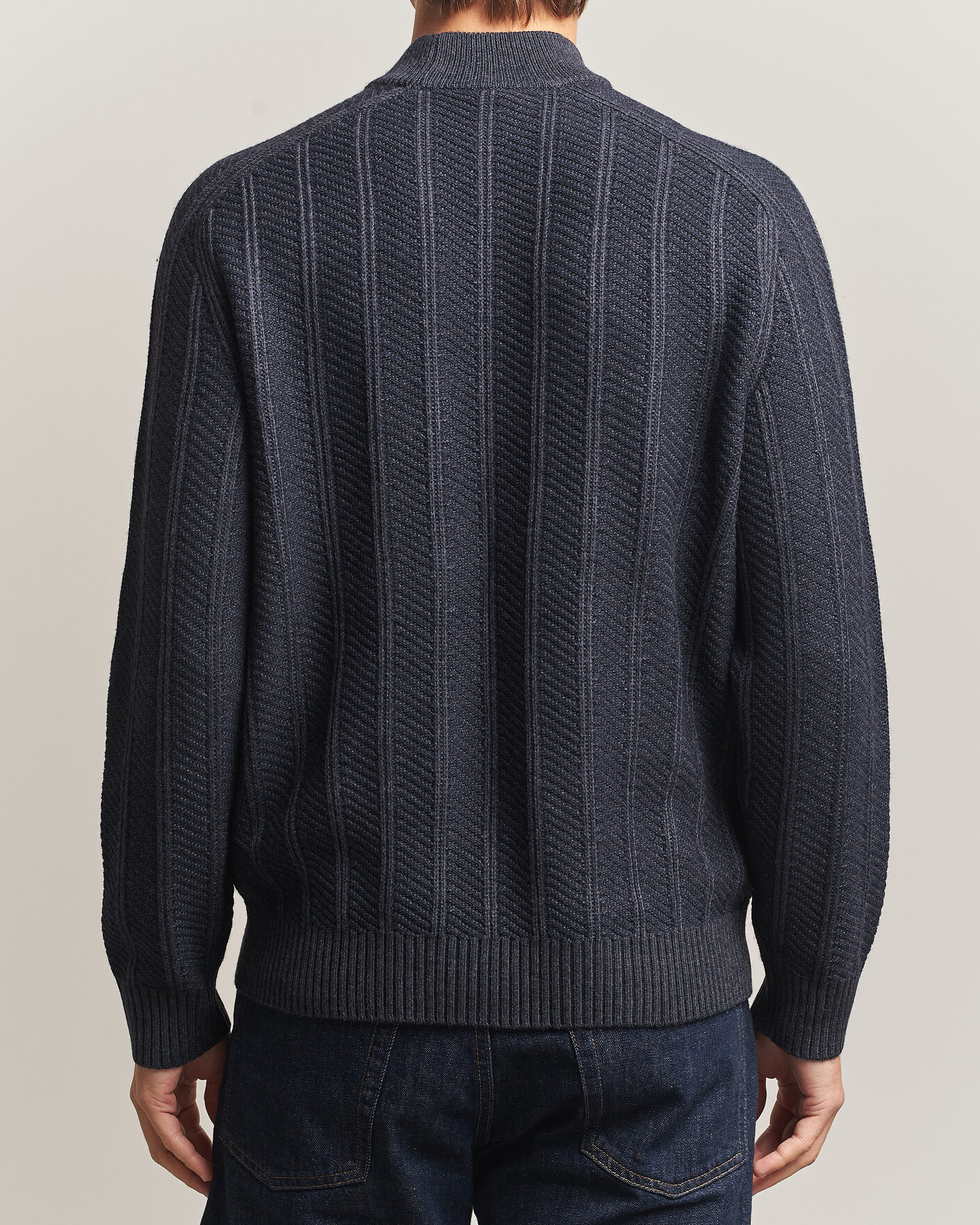 Herren | Pullover | BOSS ORANGE | Katoolo Wool/Cotton Knitted Turtleneck Dark Blue